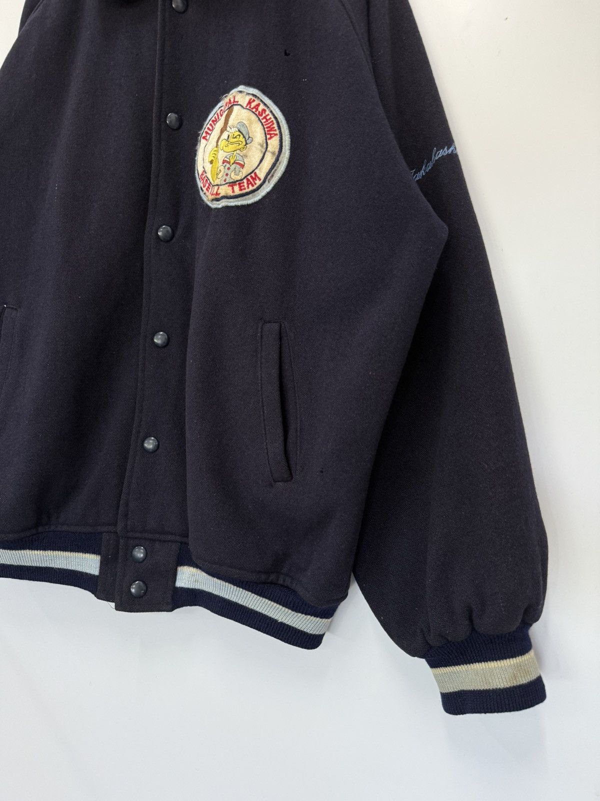 Vintage 🔥 Vintage 90's japan Baseball Team Reversible Varsity Jacket Size US L / EU 52-54 / 3 - 2 Thumbnail