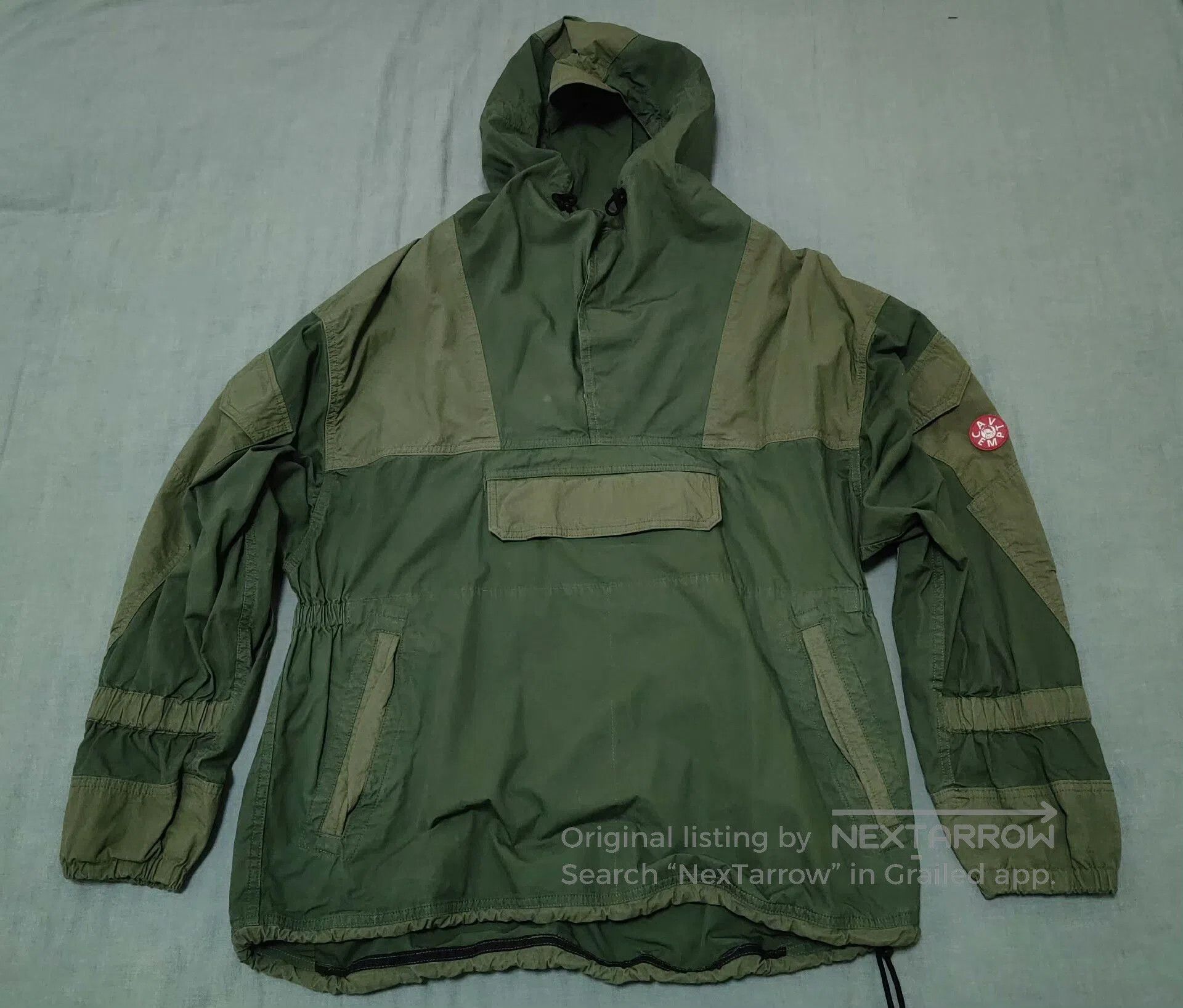 Cav Empt lightweight pullover jacket in green.