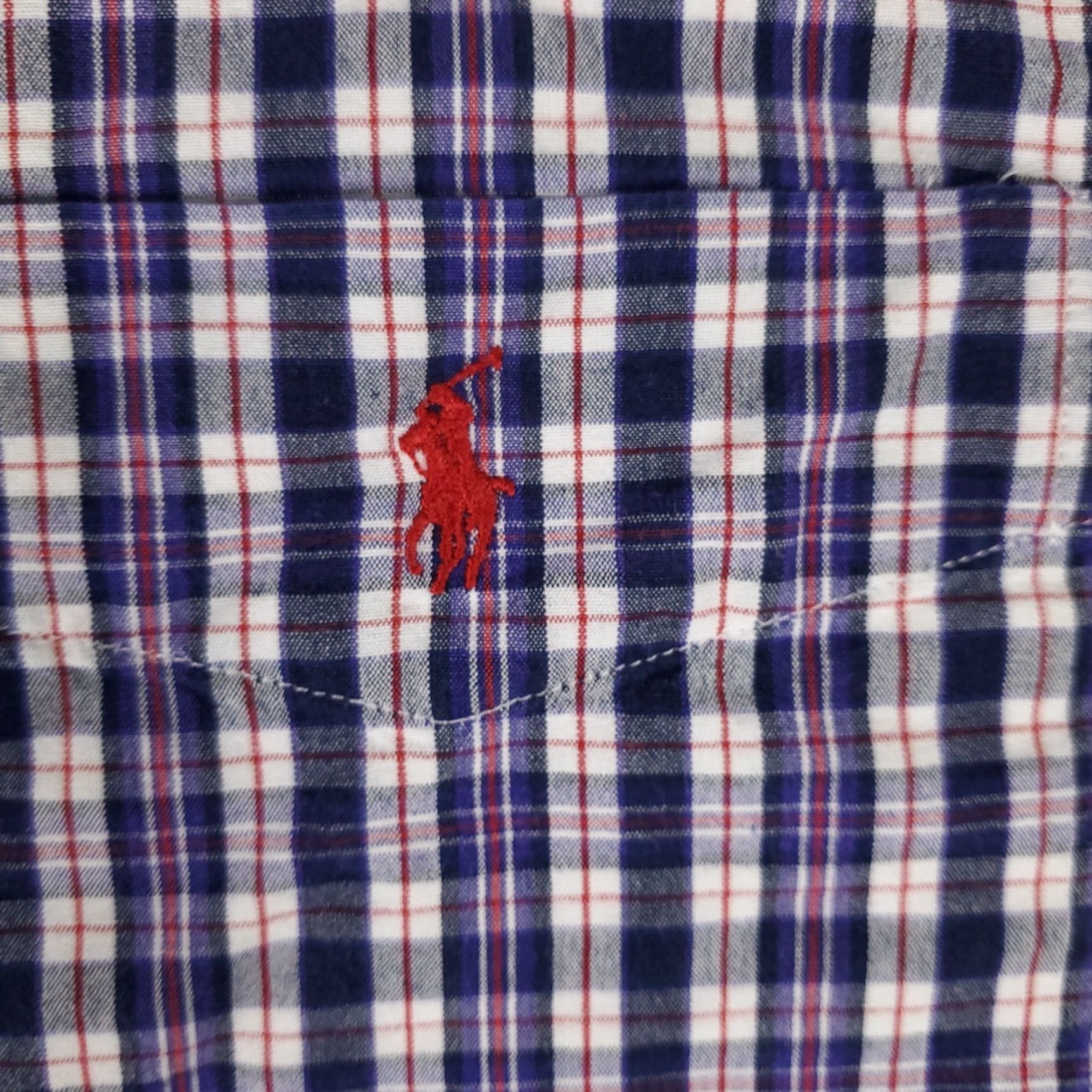 Ralph Lauren VINTAGE Ralph Lauren Shirt Mens Large Long Sleeve Collared Button-Up Cotton Plaid Purple Blue Classic Size US L / EU 52-54 / 3 - 2 Thumbnail