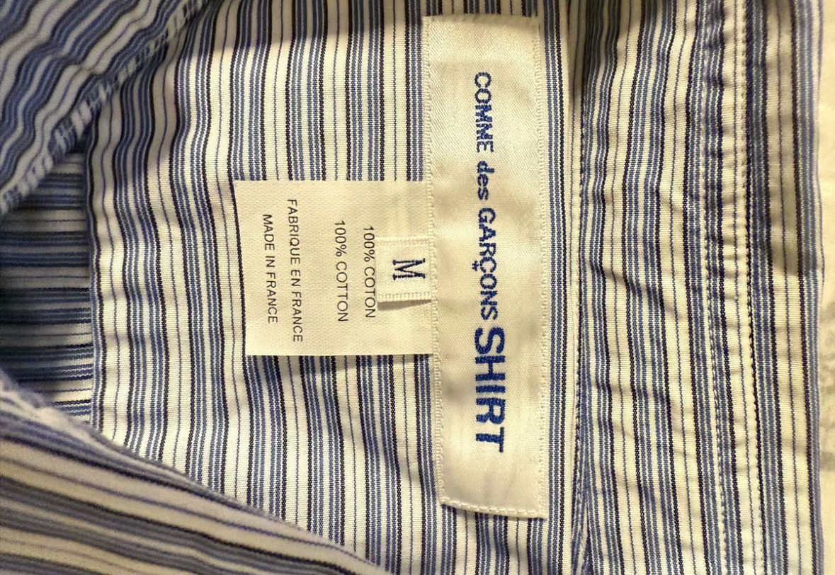 Comme des Garcons Blue striped short sleeved shirt 2412-Nextarrow Size US M / EU 48-50 / 2 - 3 Thumbnail