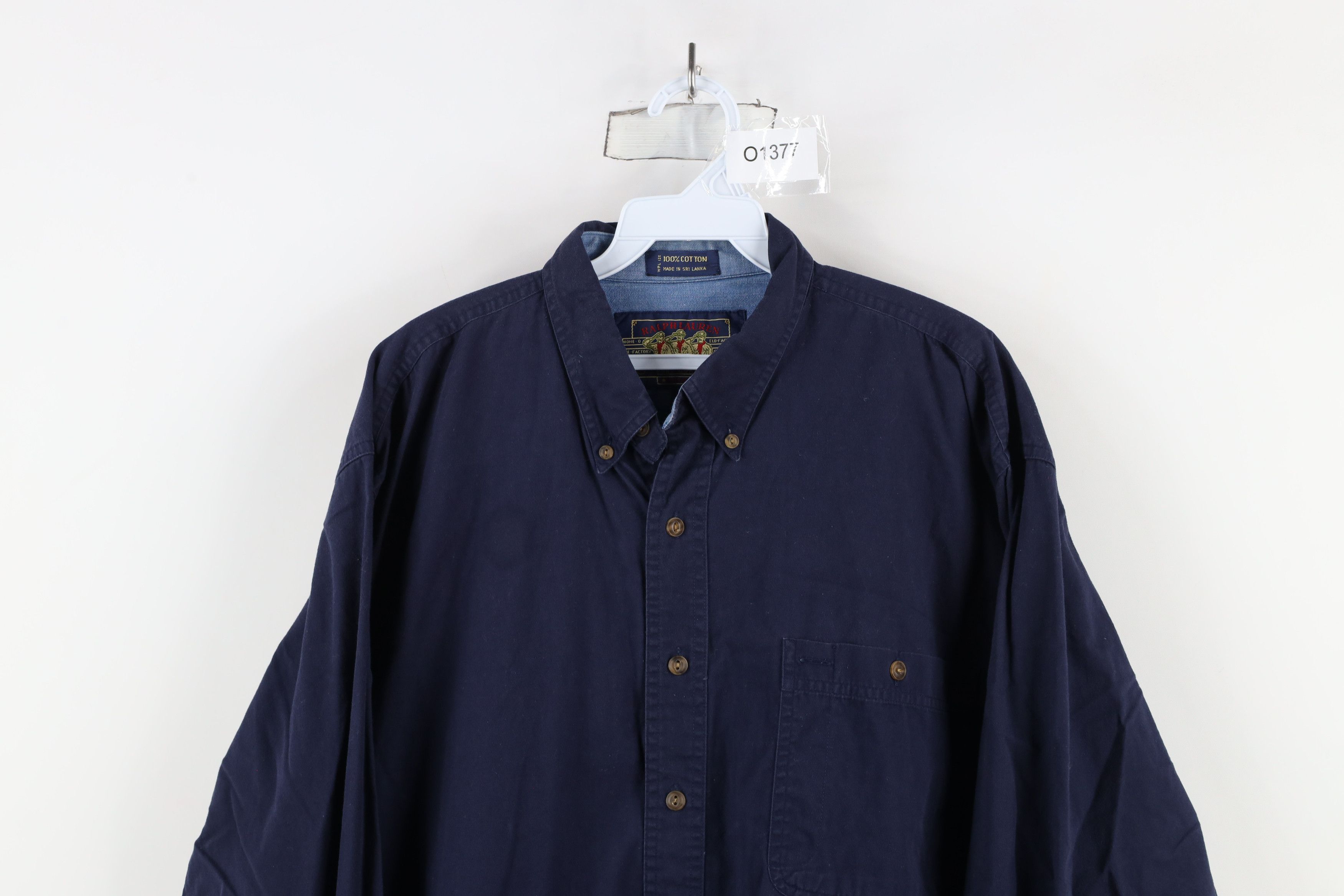 Ralph Lauren × Vintage Vintage 90s Chaps Ralph Lauren Boy Scout Tag Button Shirt Size US M / EU 48-50 / 2 - 2 Thumbnail