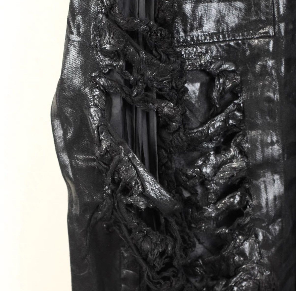 Rick Owens Rick Owens DRKSHDW Waxed Destroyed Jacket Size US S / EU 44-46 / 1 - 5 Thumbnail