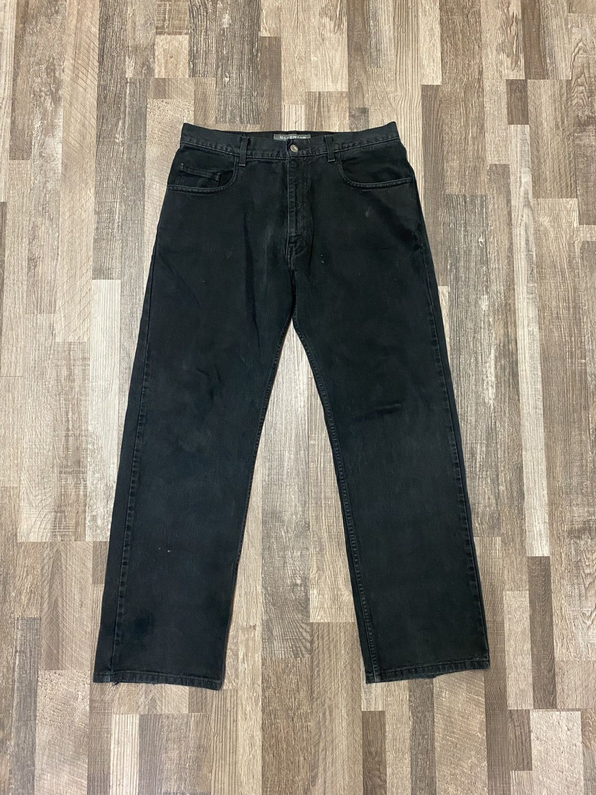 Levi's Vintage 90’s Black Levi’s Sliver Tab Baggy Denim Jeans Y2K Size US 32 / EU 48 - 1 Thumbnail