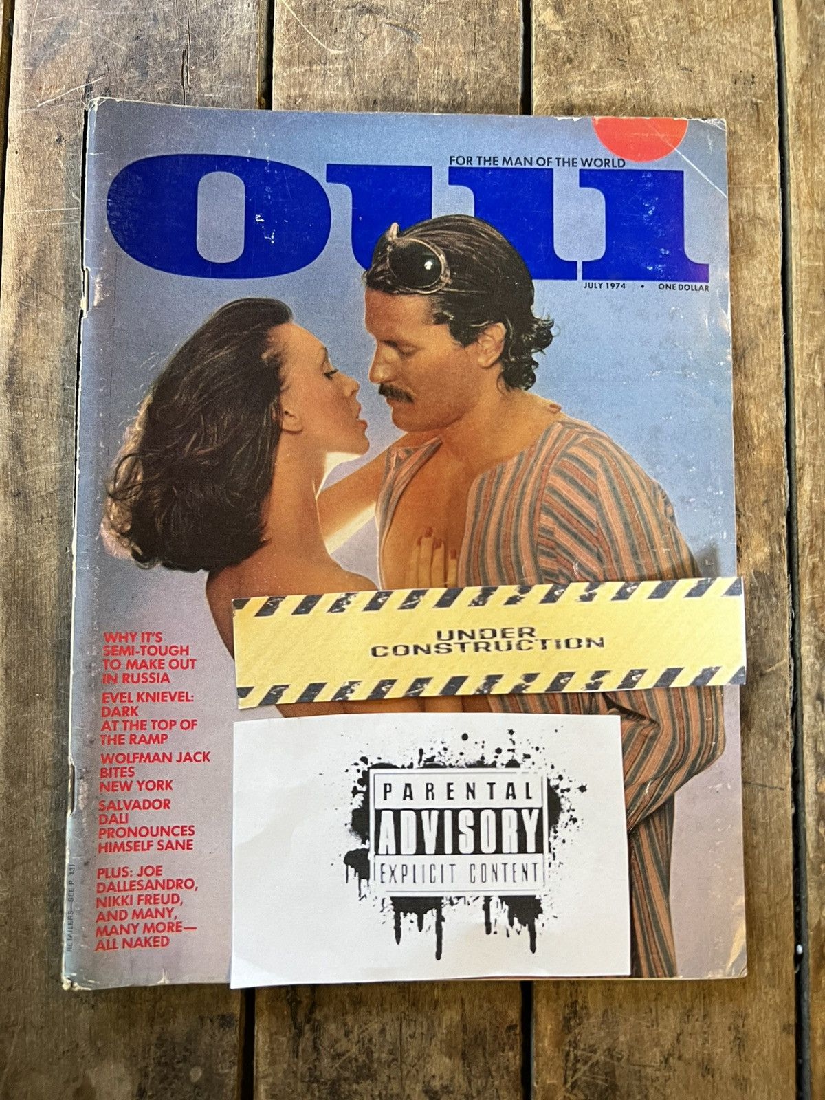 Vintage OUI Magazine “ For The Man of The World ” July 1974 Issue Size ONE SIZE - 1 Thumbnail