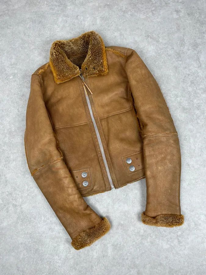 Dirk Bikkembergs 2000s Dirk Bikkembergs Camel Leather Shearling Jacket Size US M / EU 48-50 / 2 - 5 Thumbnail