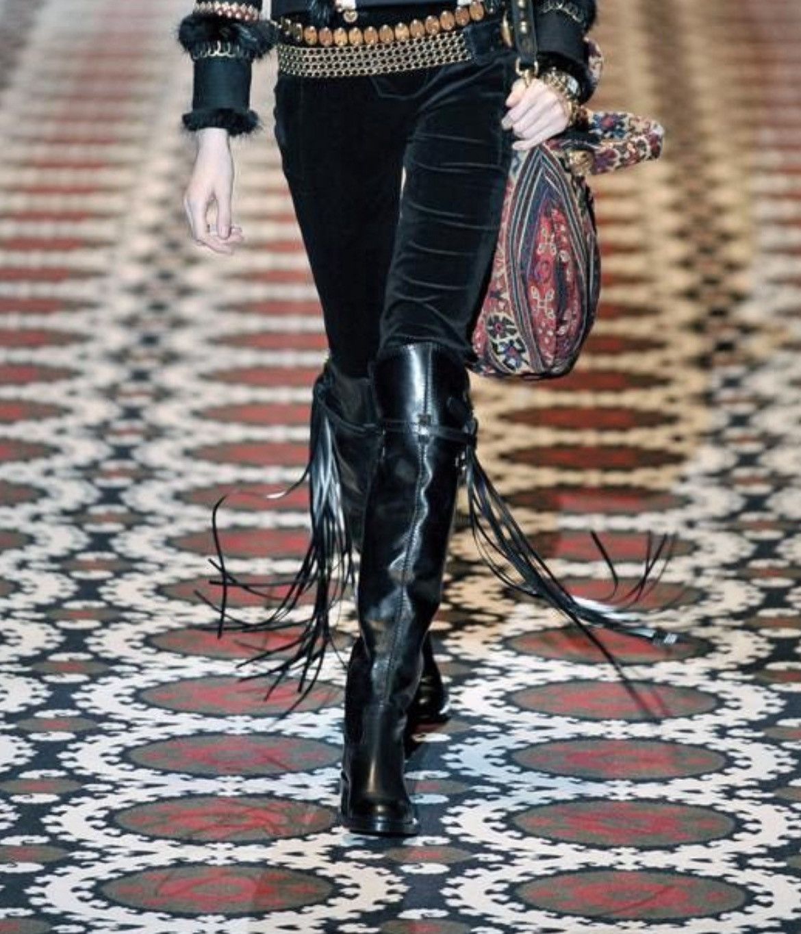 Gucci Gucci FW 2008 Devendra fringe tassel knee high boots | Grailed