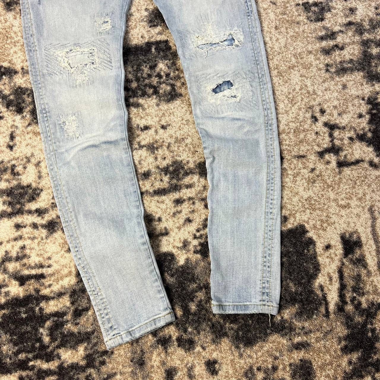 Represent Clo. Represent Distressed Style Blue Denim Jeans Streetwear Y2K Size US 34 / EU 50 - 4 Thumbnail