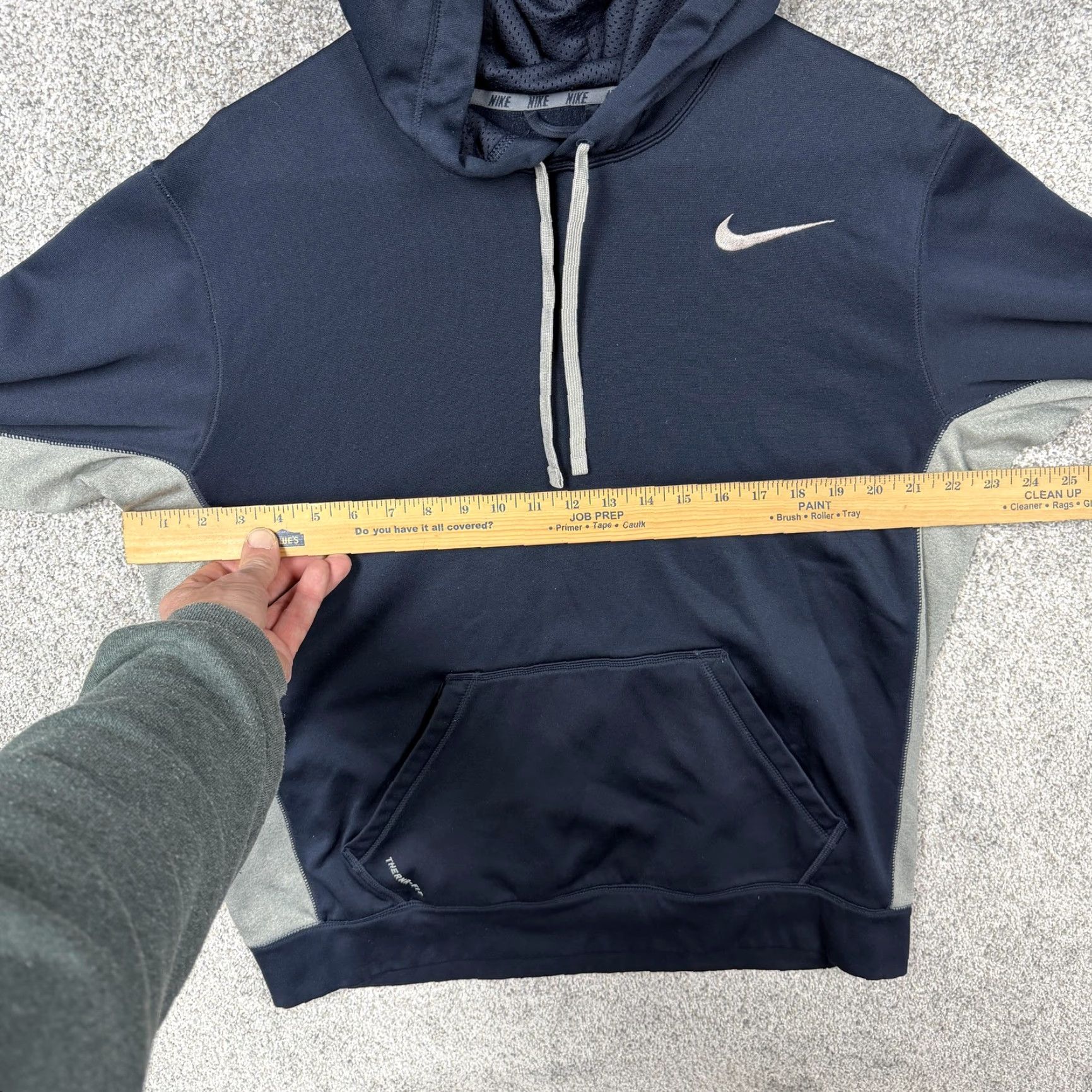 Nike Nike Therma-FIT Hoodie Mens L Navy Blue Gray Fleece Sweatshirt Gorpcore Athletic Size US L / EU 52-54 / 3 - 4 Thumbnail