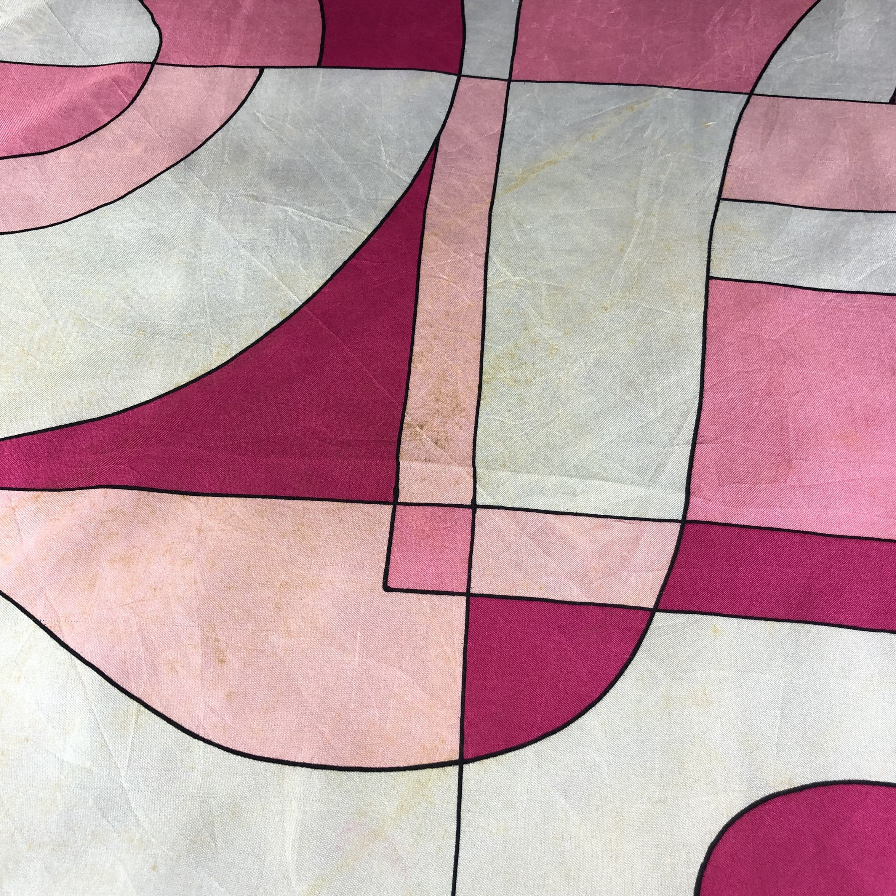 Vintage Jan Chol Abstract Silk Scarf M915 Size ONE SIZE - 4 Thumbnail