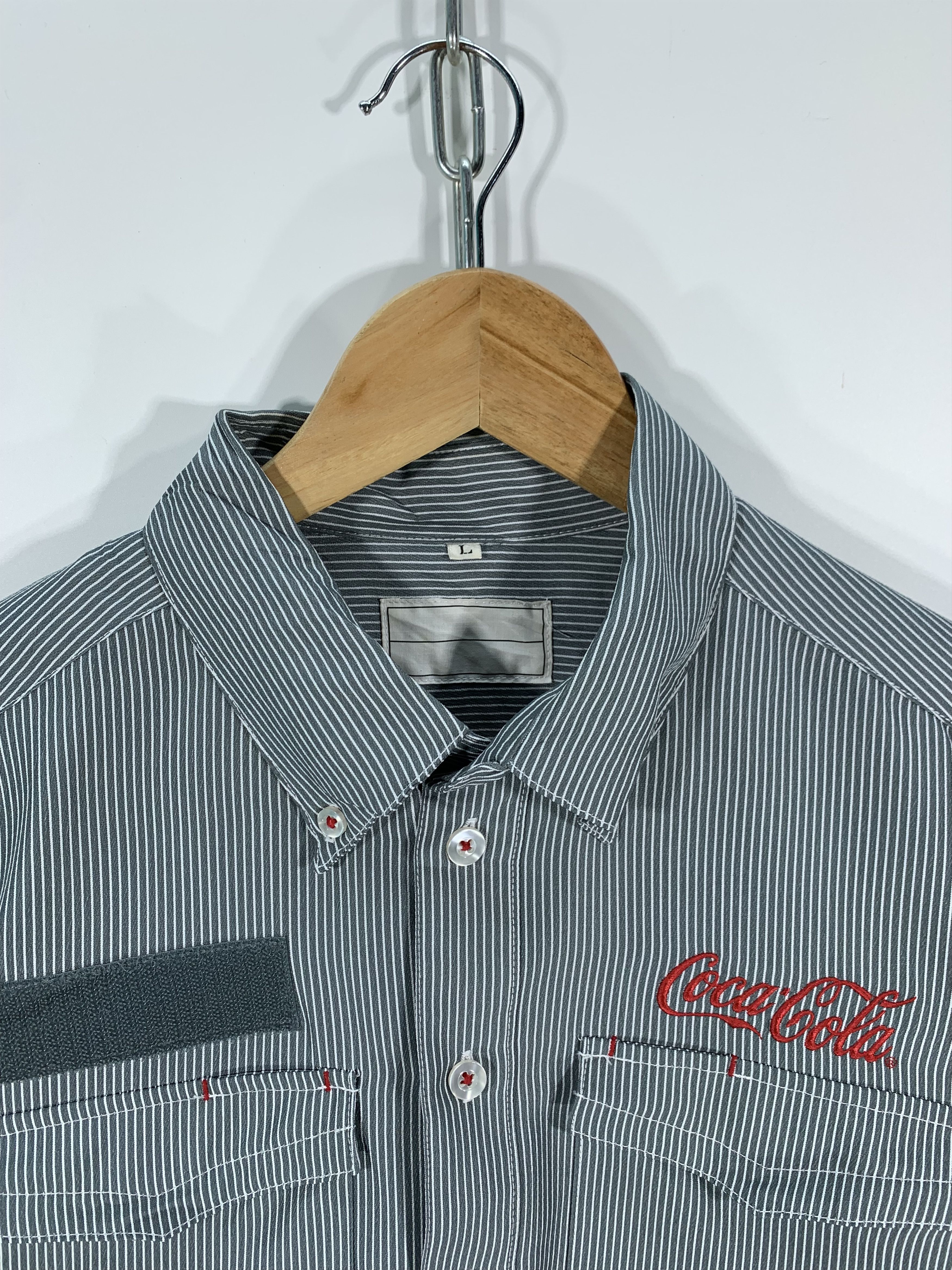 Coca Cola × Flannel × Vintage Vintage Cocacola Stripe Flannel Size US M / EU 48-50 / 2 - 4 Thumbnail