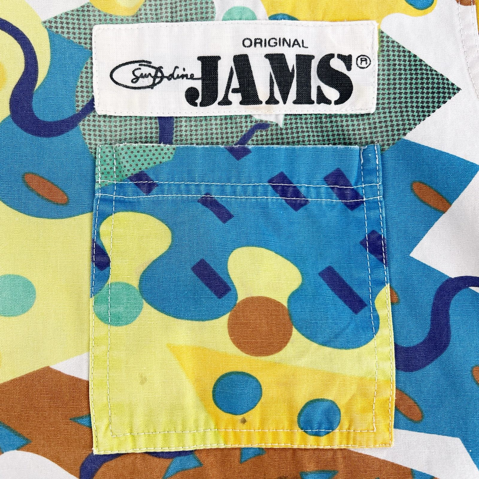 Jams World 80s Jams geometric print shirt 1980s vintage Size US XL / EU 56 / 4 - 6 Thumbnail