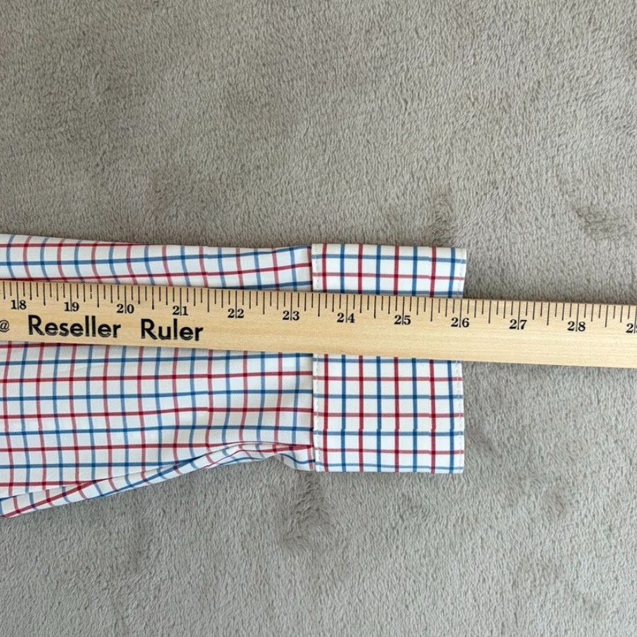Mizzen+Main Mizzen+Main Leeward Performance Trim Fit Shirt Red White Blue Plaid Men M Size US M / EU 48-50 / 2 - 5 Thumbnail