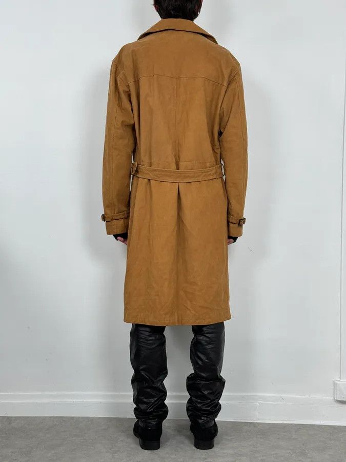 Emporio Armani SS2003 Emporio Armani Beige Leather Trench Jacket Size US L / EU 52-54 / 3 - 3 Thumbnail