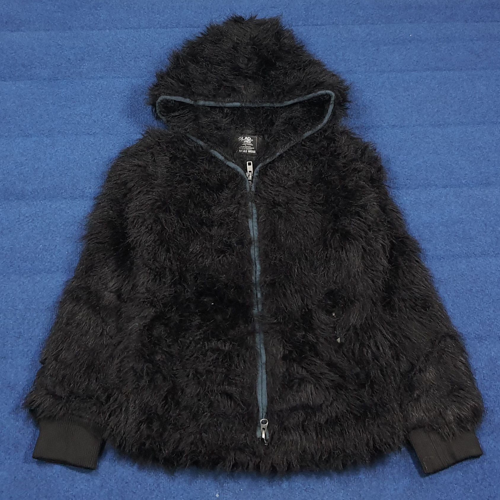 Vintage Glad News Japan Shaggy Faux Fur Hoodie Jacket C306N5 Size US S / EU 44-46 / 1 - 1 Thumbnail