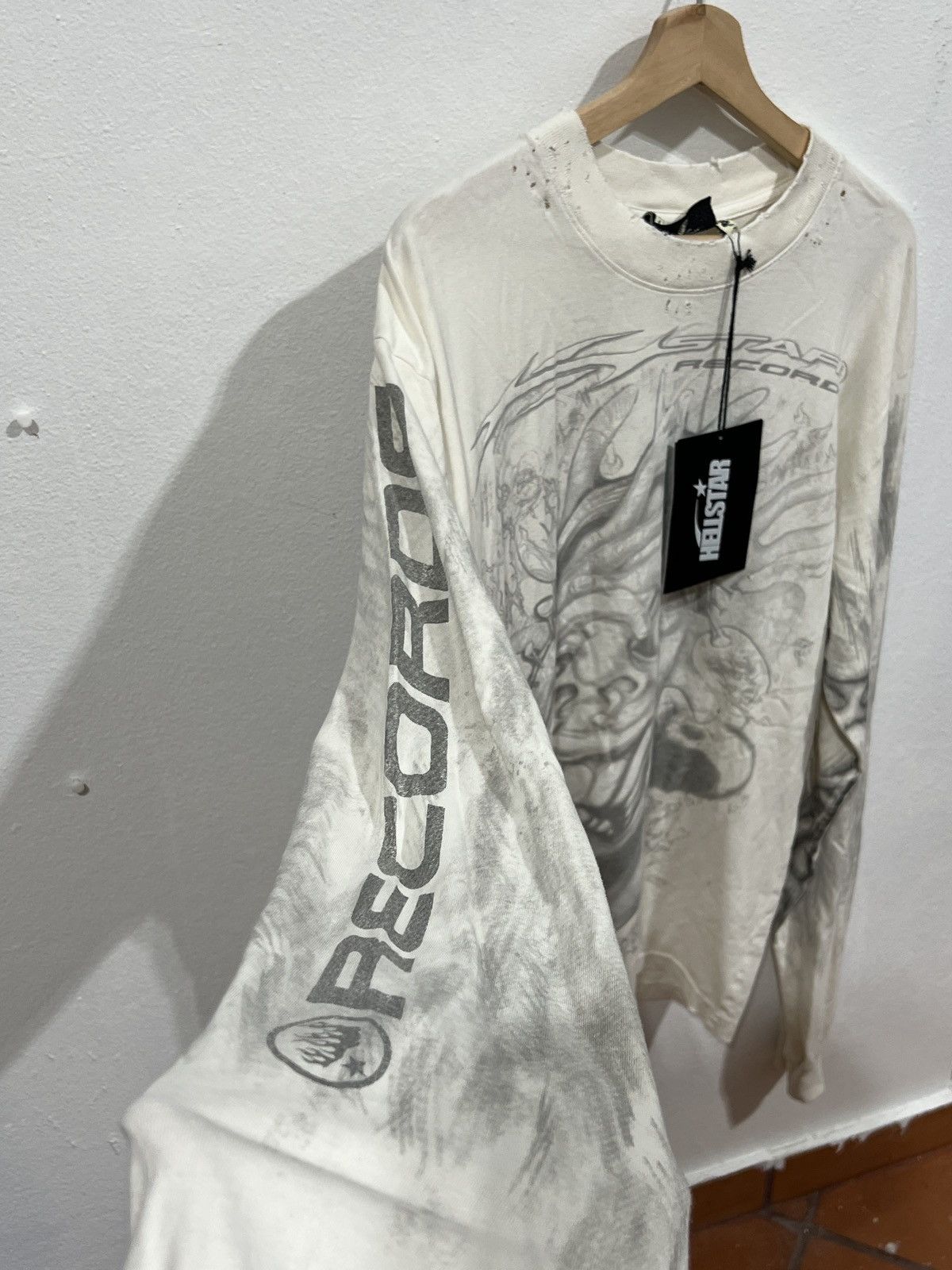 HELLSTAR Hellstar Ogre Face L/S White Tee Size US M / EU 48-50 / 2 - 8 Thumbnail