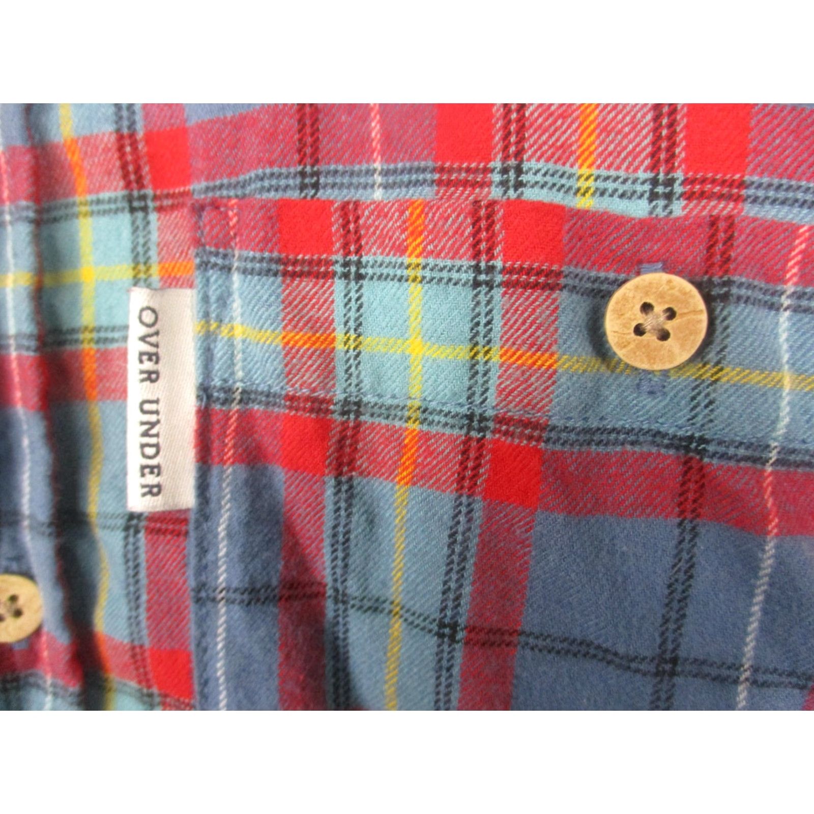 Undercover Over Under The Woodsman Shirt Mens Large Blue Plaid Flannel Long Sleeve Shirt Size US L / EU 52-54 / 3 - 3 Thumbnail