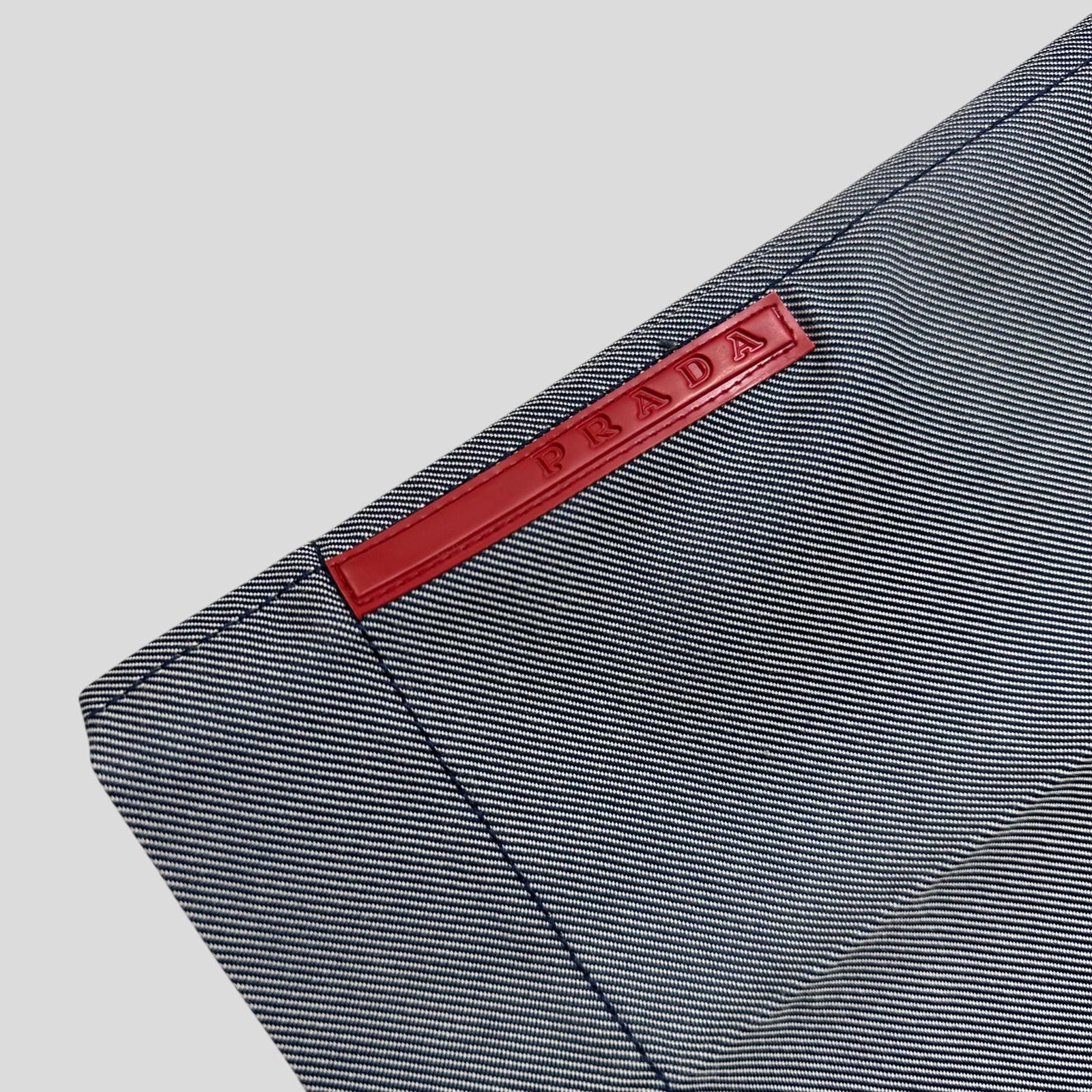 Prada Prada Sport AW00 Textured Two-Tone Pleated Trousers - IT42 Size 28" / US 6 / IT 42 - 2 Thumbnail