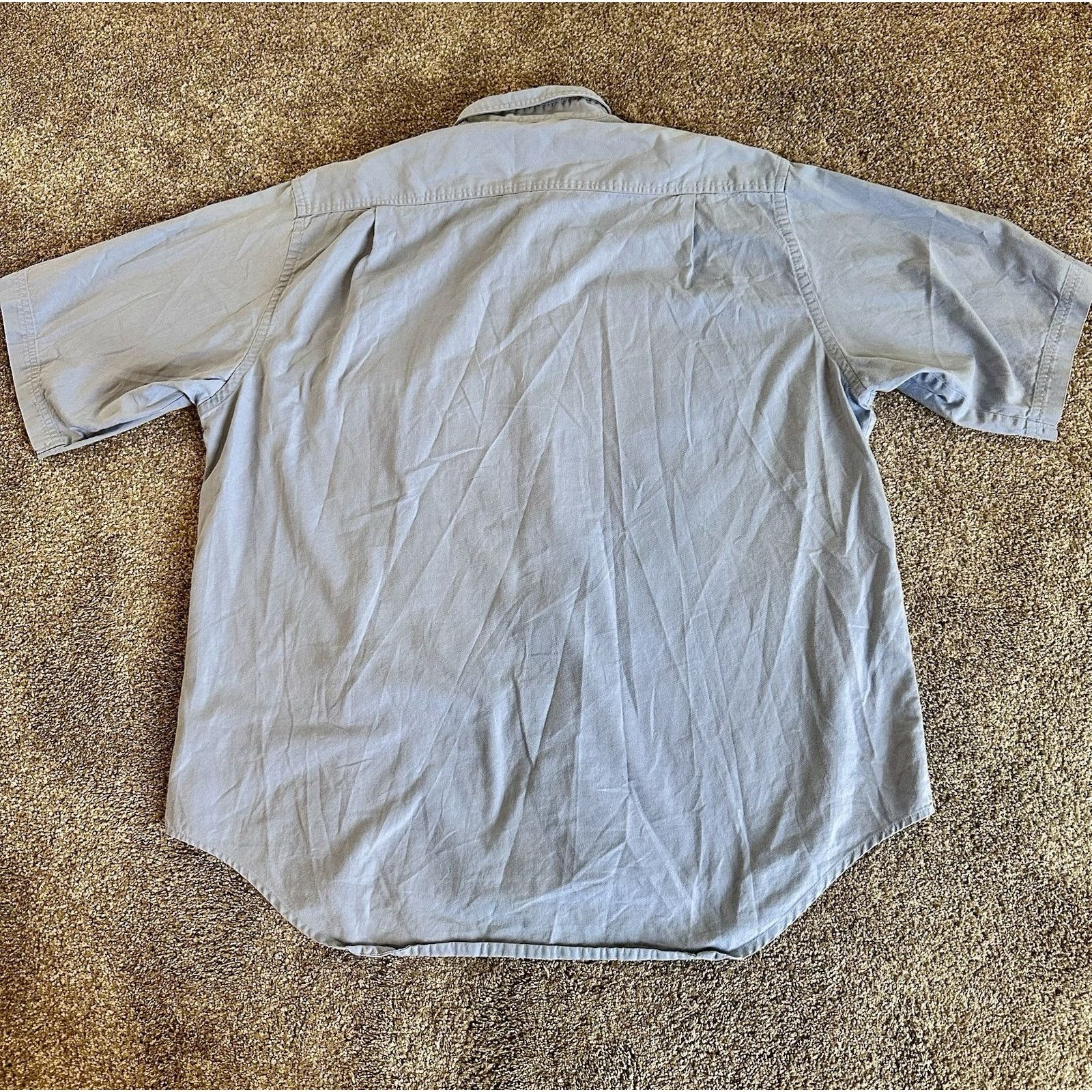 Woolrich Woolen Mills Woolrich Men's Workwear Work Button Down Short Sleeve Size US L / EU 52-54 / 3 - 6 Thumbnail