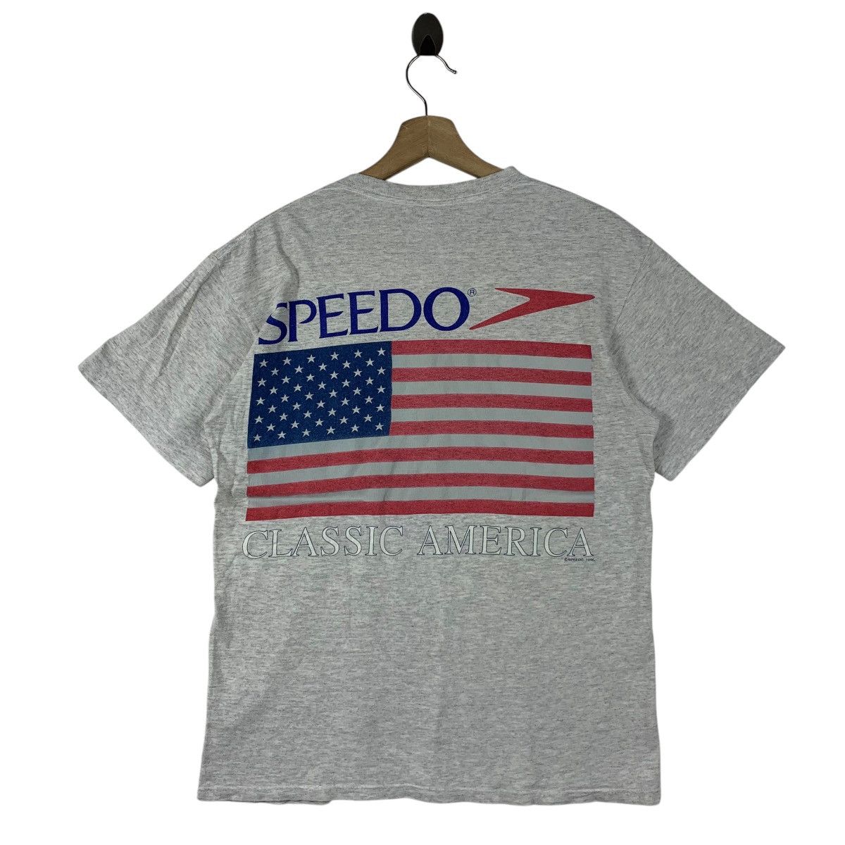 Speedo × Vintage Vintage 90s SPEEDO big logo back logo Surfing tee Size US M / EU 48-50 / 2 - 1 Thumbnail
