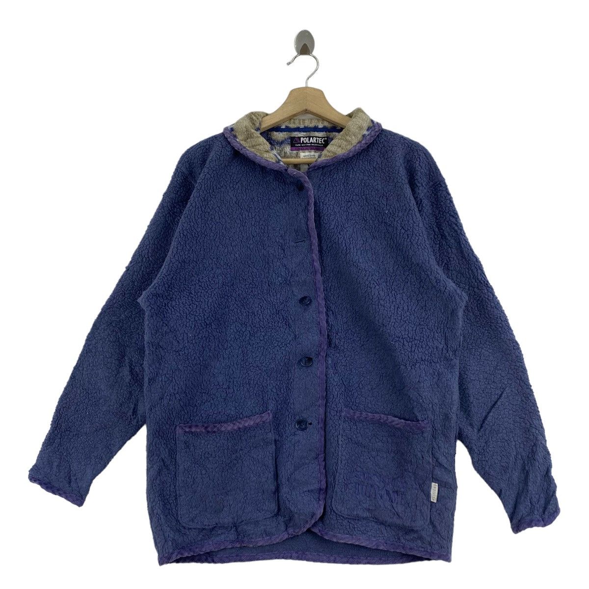 Polartec × Vintage Vintage 90s HUITIEME Outdoor Polartec Deep Pile Sherpa Size US L / EU 52-54 / 3 - 1 Thumbnail