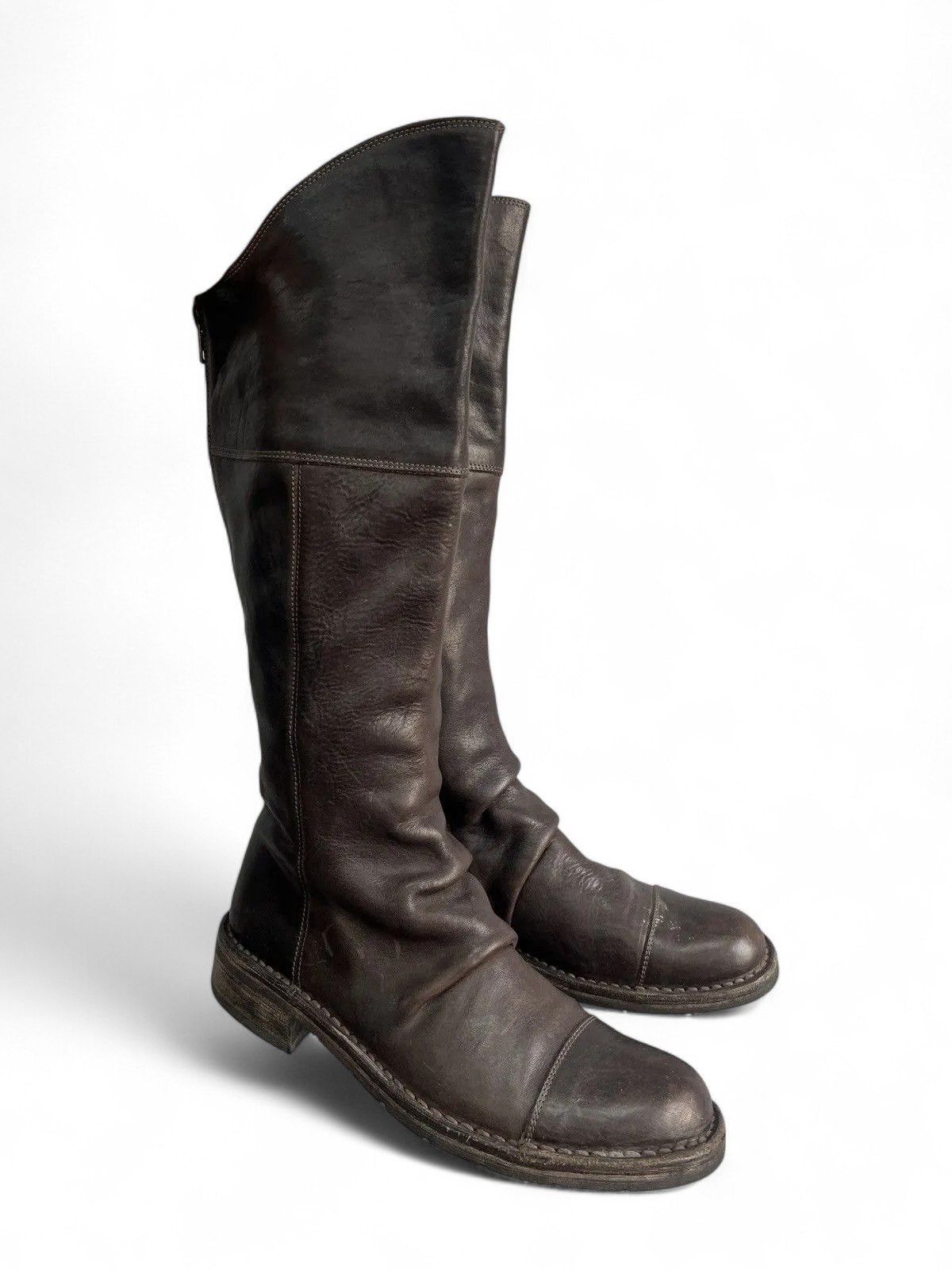 A.S.98 A.S. 98 Brown Leather Boots moto high Vintage Riding Style Size US 8 / IT 38 - 1 Thumbnail