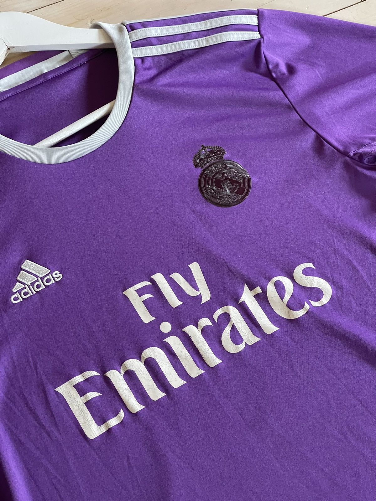 Adidas 2016 Adidas Real Madrid soccer jersey purple Size US L / EU 52-54 / 3 - 5 Thumbnail