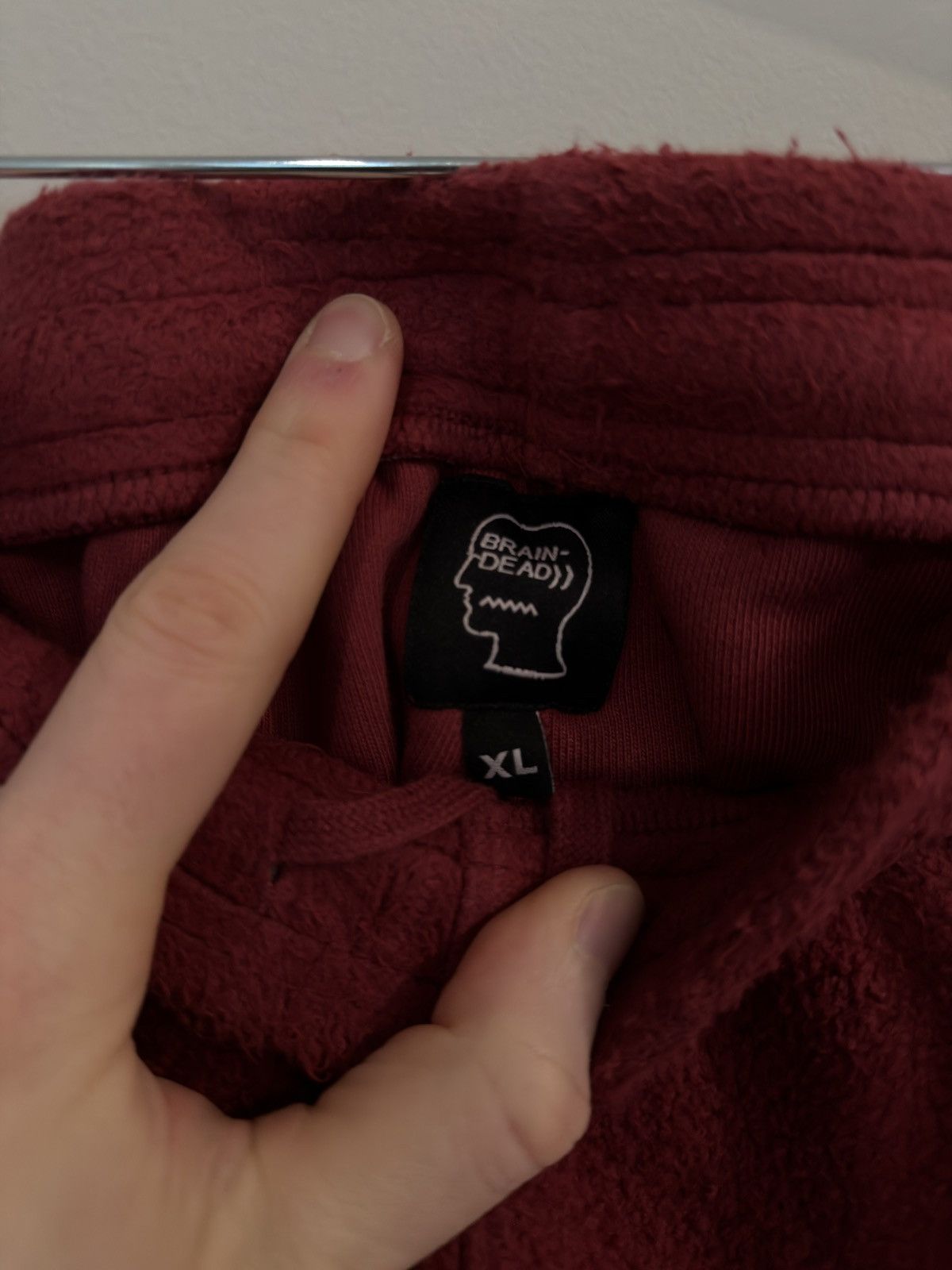Brain Dead Burgundy Reverse Fleece Lounge Pants Size US 36 / EU 52 - 3 Thumbnail