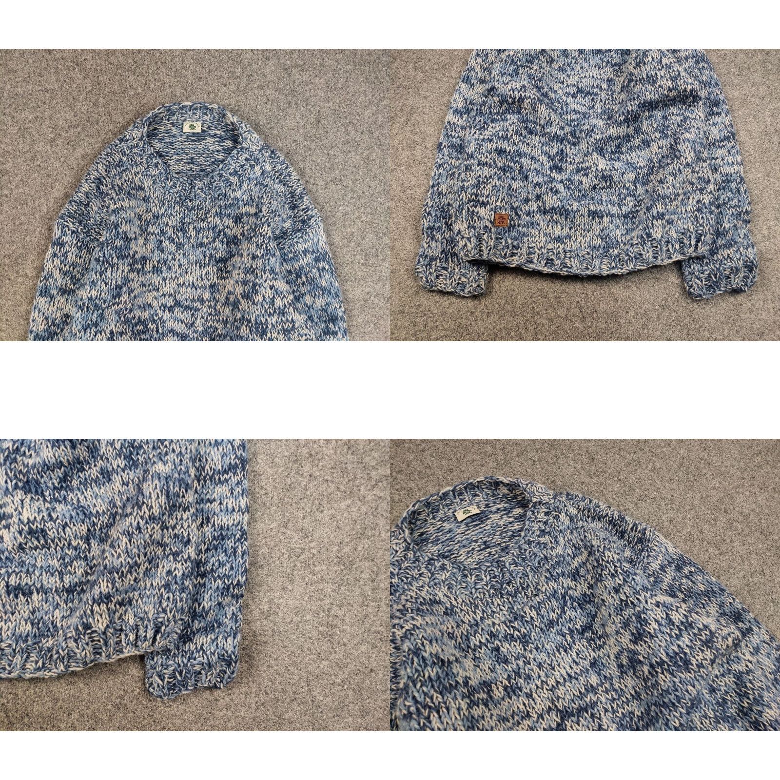 Vintage Pachamama Design Knit Wool Blue Pullover Sweater Size US L / EU 52-54 / 3 - 8 Thumbnail