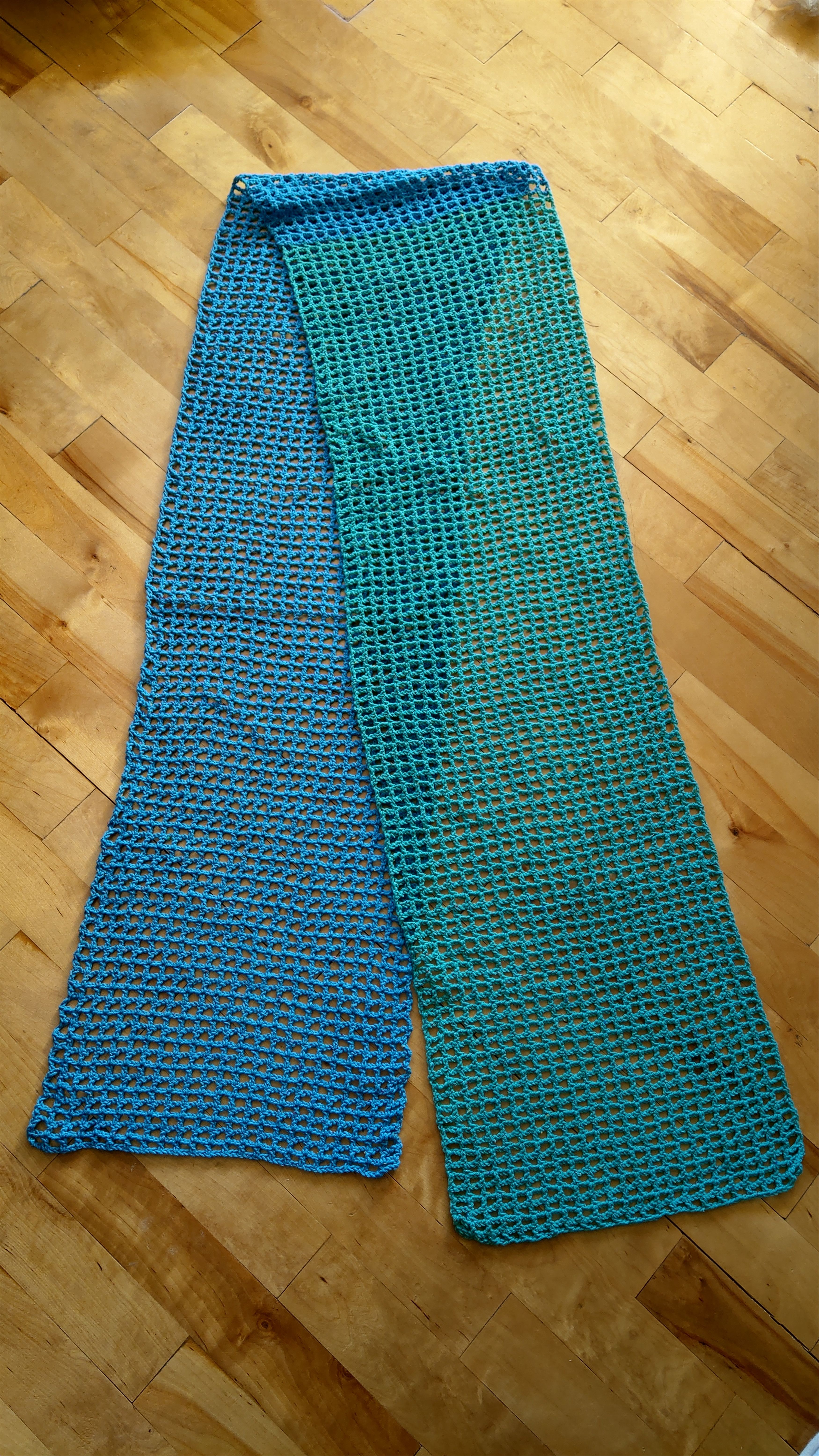 Homespun Knitwear New Handmade Crochet Scarf Duo Coloured Size ONE SIZE - 7 Thumbnail
