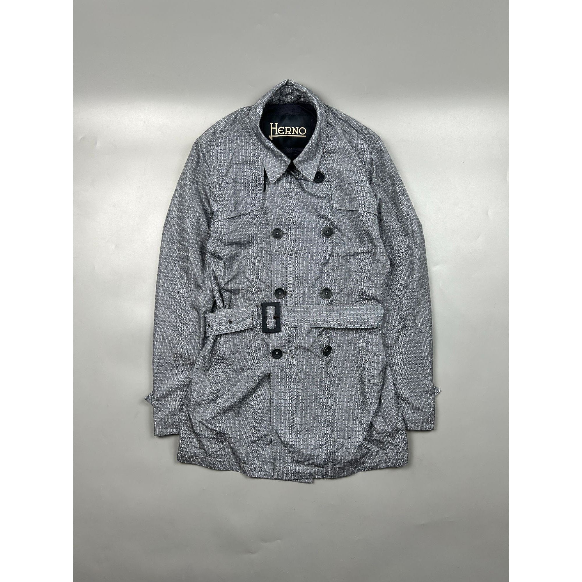 Herno Herno Patterned Nylon Trench Coat (Y0720) Size US S / EU 44-46 / 1 - 1 Thumbnail