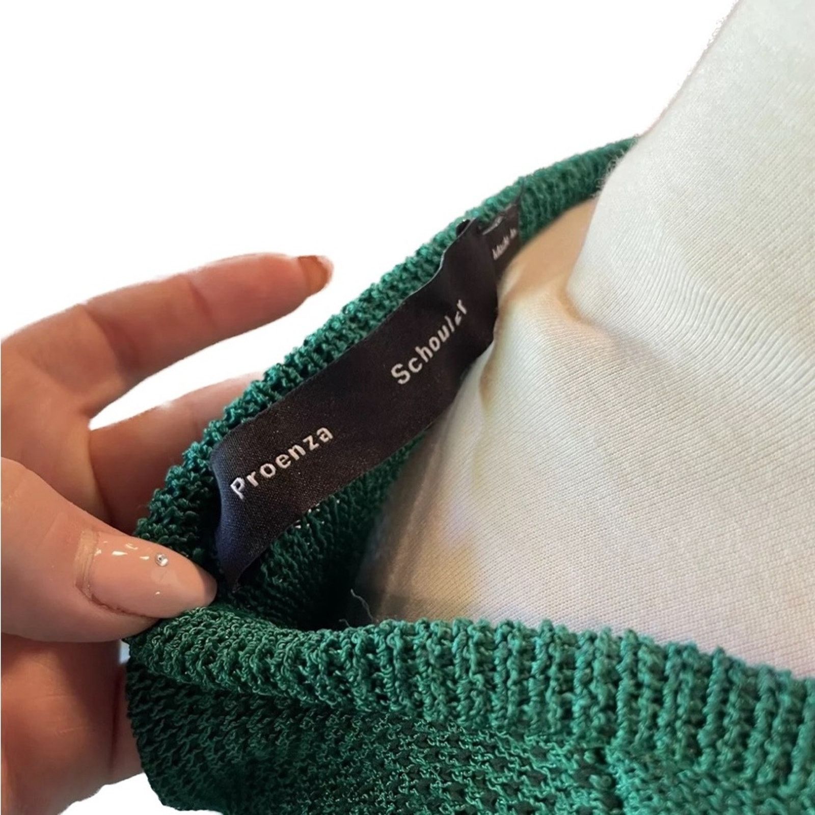 Proenza Schouler PROENZA SCHOULER Embellished Knitted Maxi Dress Green SZ. L Size L / US 10 / IT 46 - 12 Thumbnail