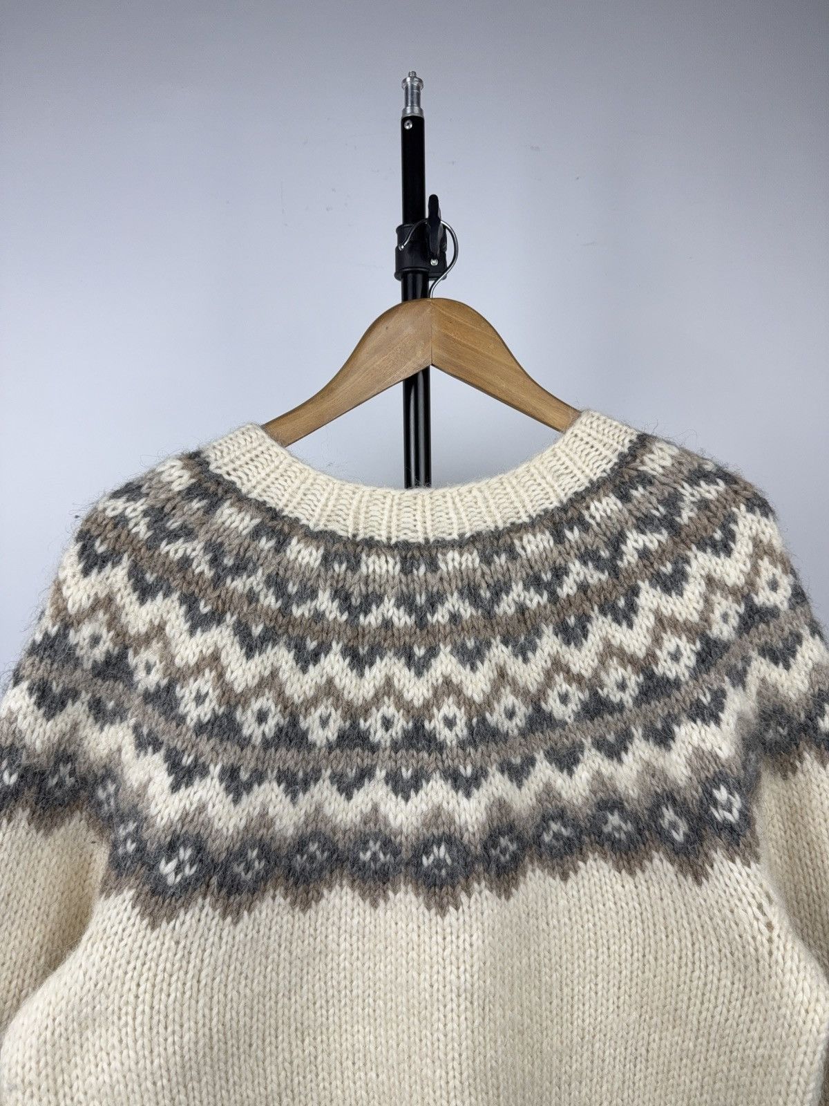 Japanese Brand Retro Vintage 90s Hilda Ltd Nordic Fair Isle Wool Cardigan Size US L / EU 52-54 / 3 - 10 Thumbnail