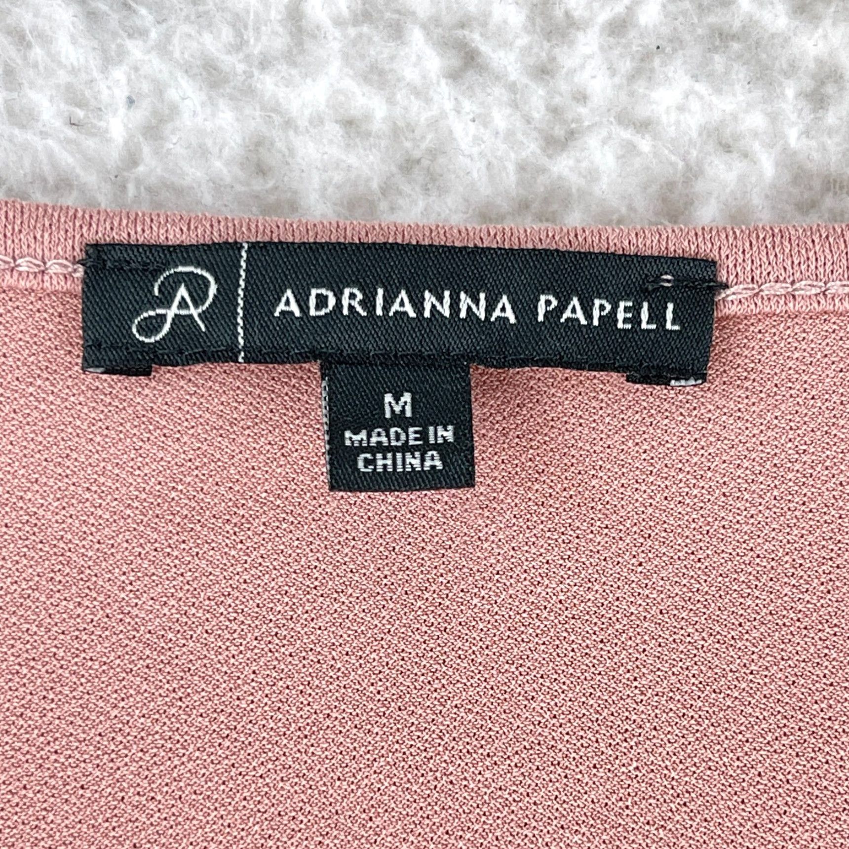 Adrianna Papell Adrianna Papell Shirt Womens Medium Pink Pleated Cap Sleeve Pullover Stretch Size M / US 6-8 / IT 42-44 - 6 Thumbnail