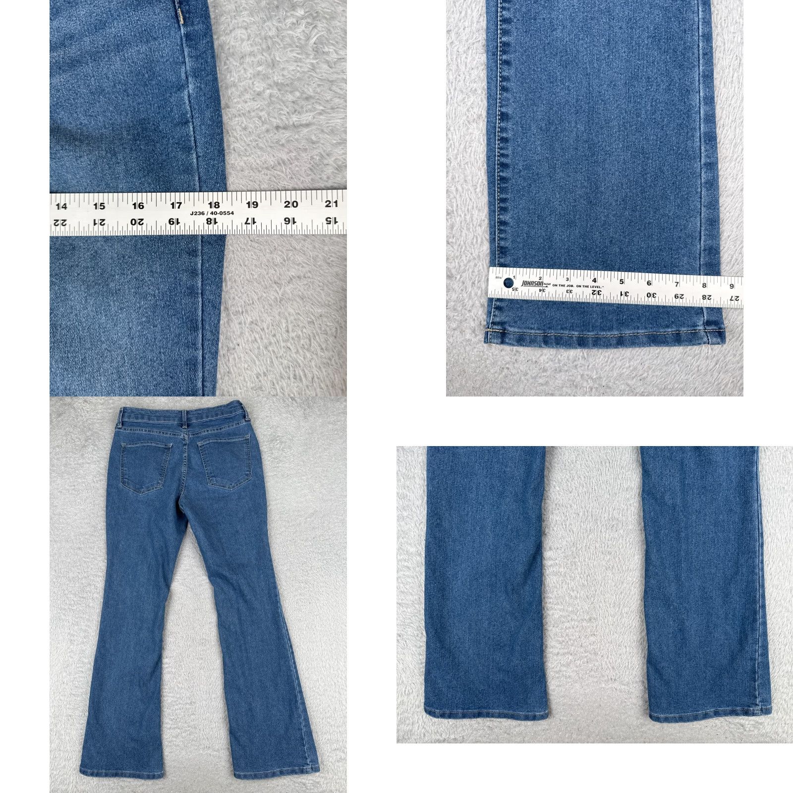 Vintage No Boundaries Jeans Women Flared Denim 30x30 Blue Mid Rise Cotton Blend Regular 5-Pocket Design Jeans Mens? Wait. Size 32" / US 10 / IT 46 - 9 Thumbnail