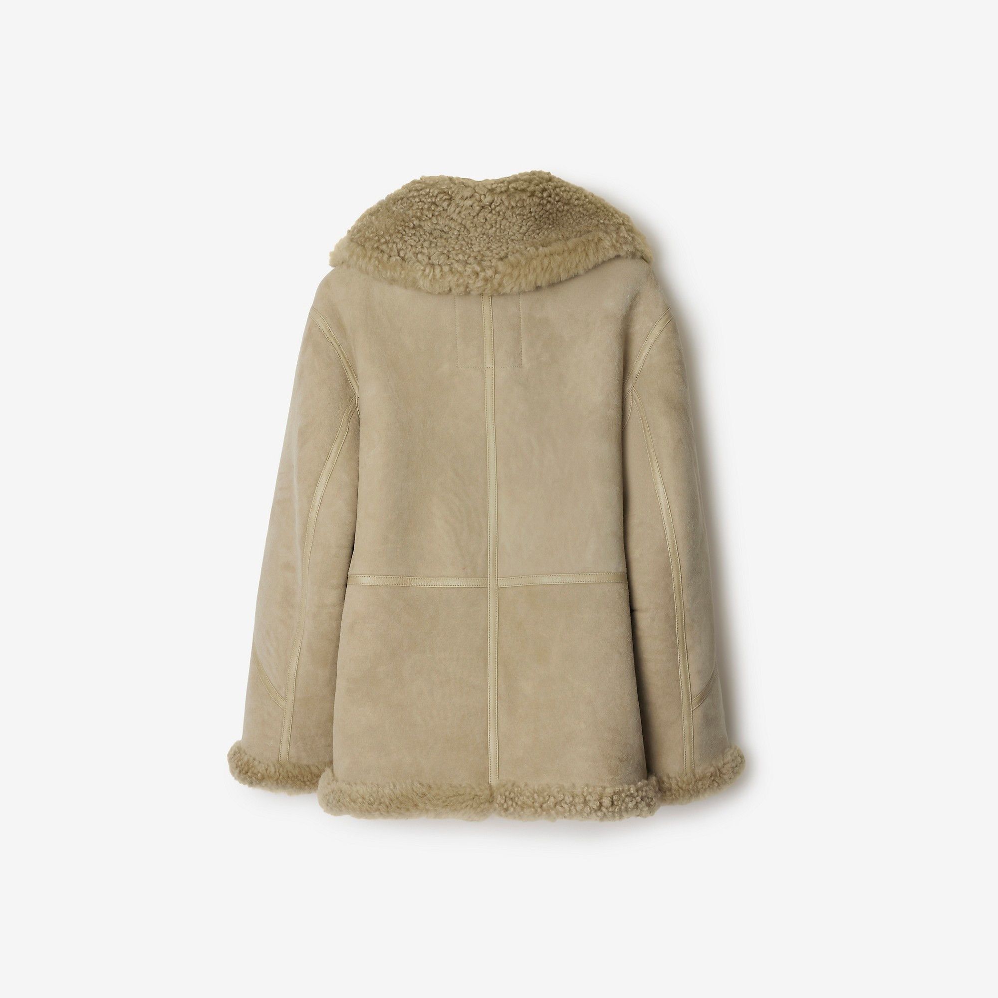 Burberry o1w1db10426 Shearling Jacket in Beige Size XL / US 12-14 / IT 48-50 - 6 Thumbnail