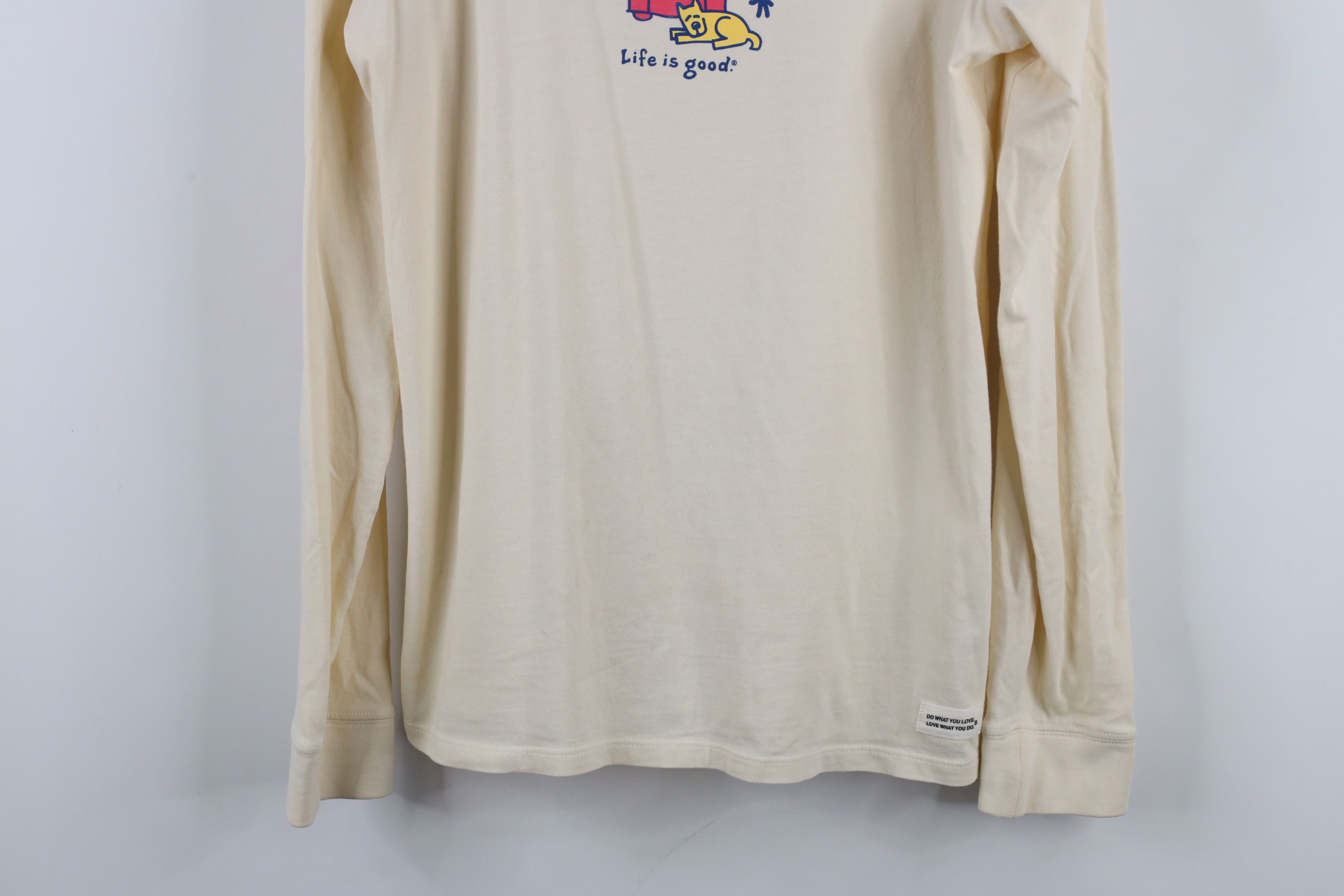 Life is Good × Vintage Vintage Life Is Good Dog Chair Long Sleeve T-Shirt Beige Size US M / EU 48-50 / 2 - 3 Thumbnail