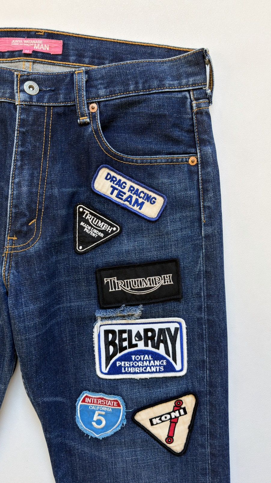 Comme des Garcons 02 ‘Triumph Motorcycles Patch’ Denim Jeans Size US 32 / EU 48 - 8 Thumbnail