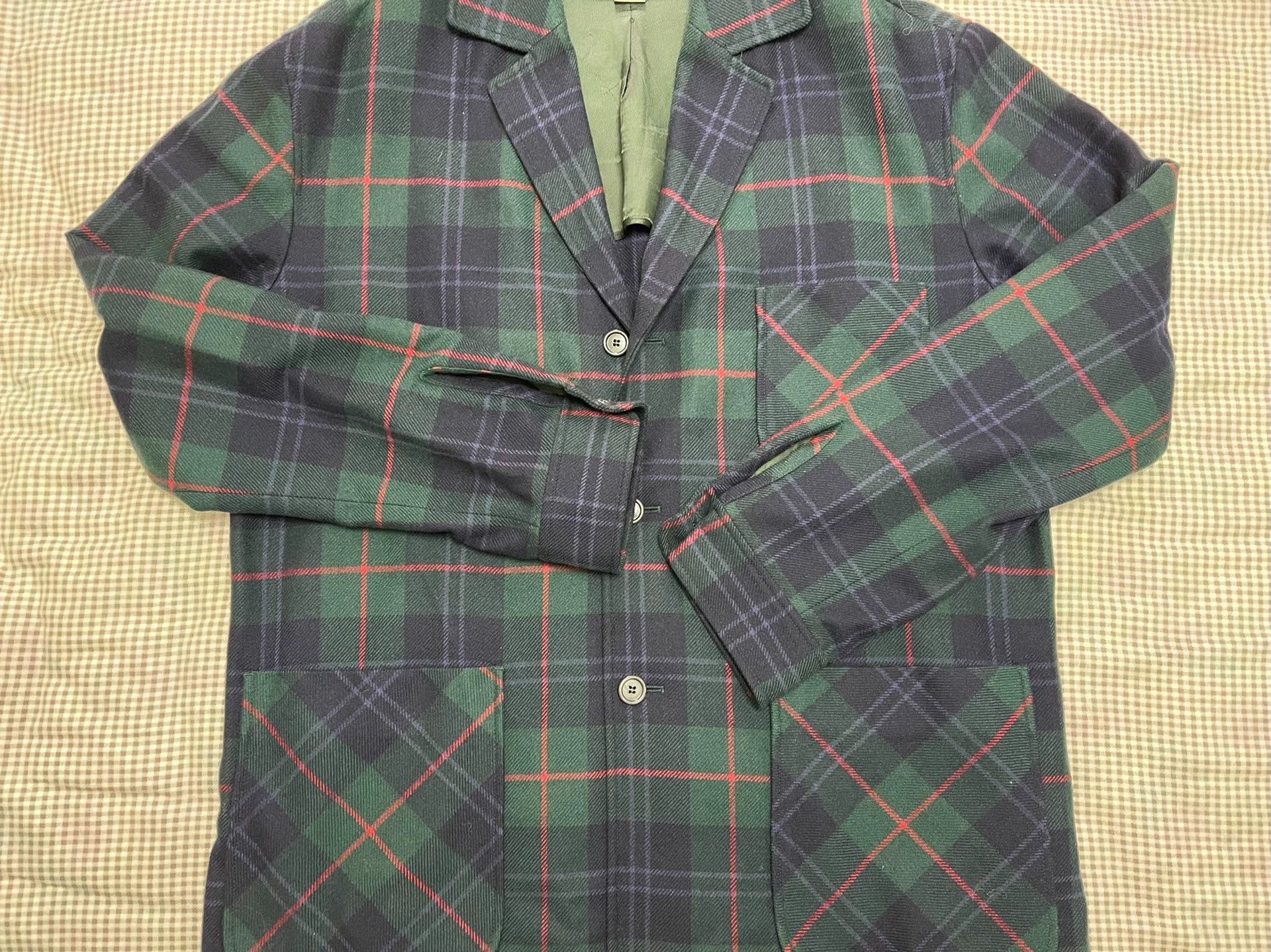 Gucci Gucci Green Check Cashmere Coat 52 Men's Regular Size US L / EU 52-54 / 3 - 3 Thumbnail