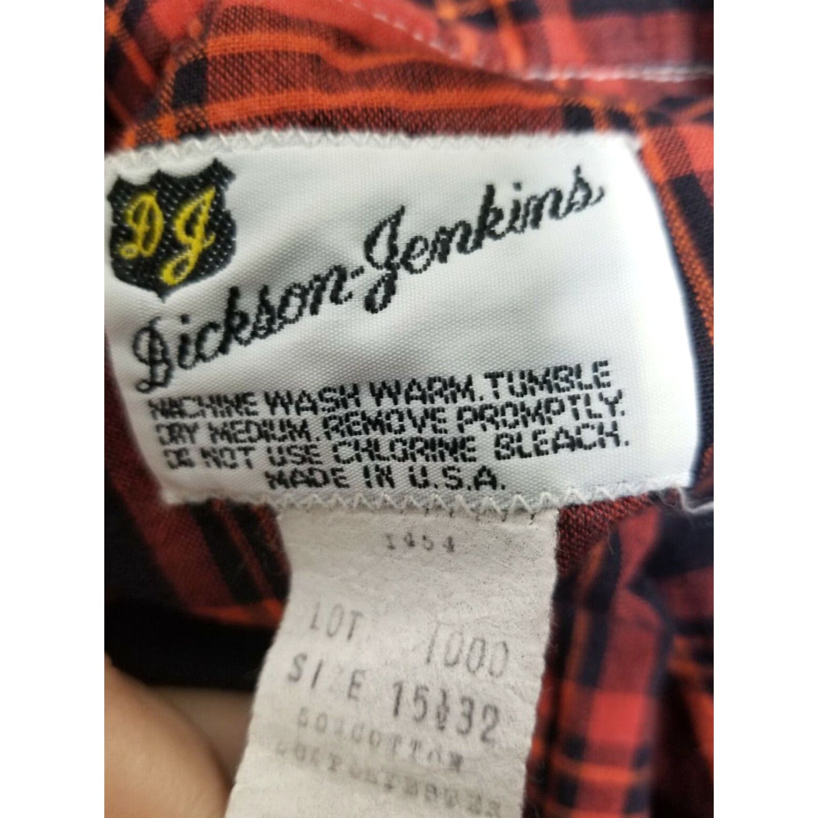 Vintage VINTAGE Dickson Jenkins western cowboy Pearl Snap Shirt Red Black Plaid M Mens Regular Shirt Size US M / EU 48-50 / 2 - 3 Thumbnail
