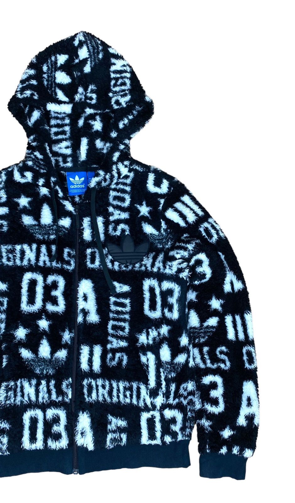 Adidas Rare‼️ ADIDAS HOODIE FLEECE BIG LOGO FULL PRINT Size US S / EU 44-46 / 1 - 3 Thumbnail
