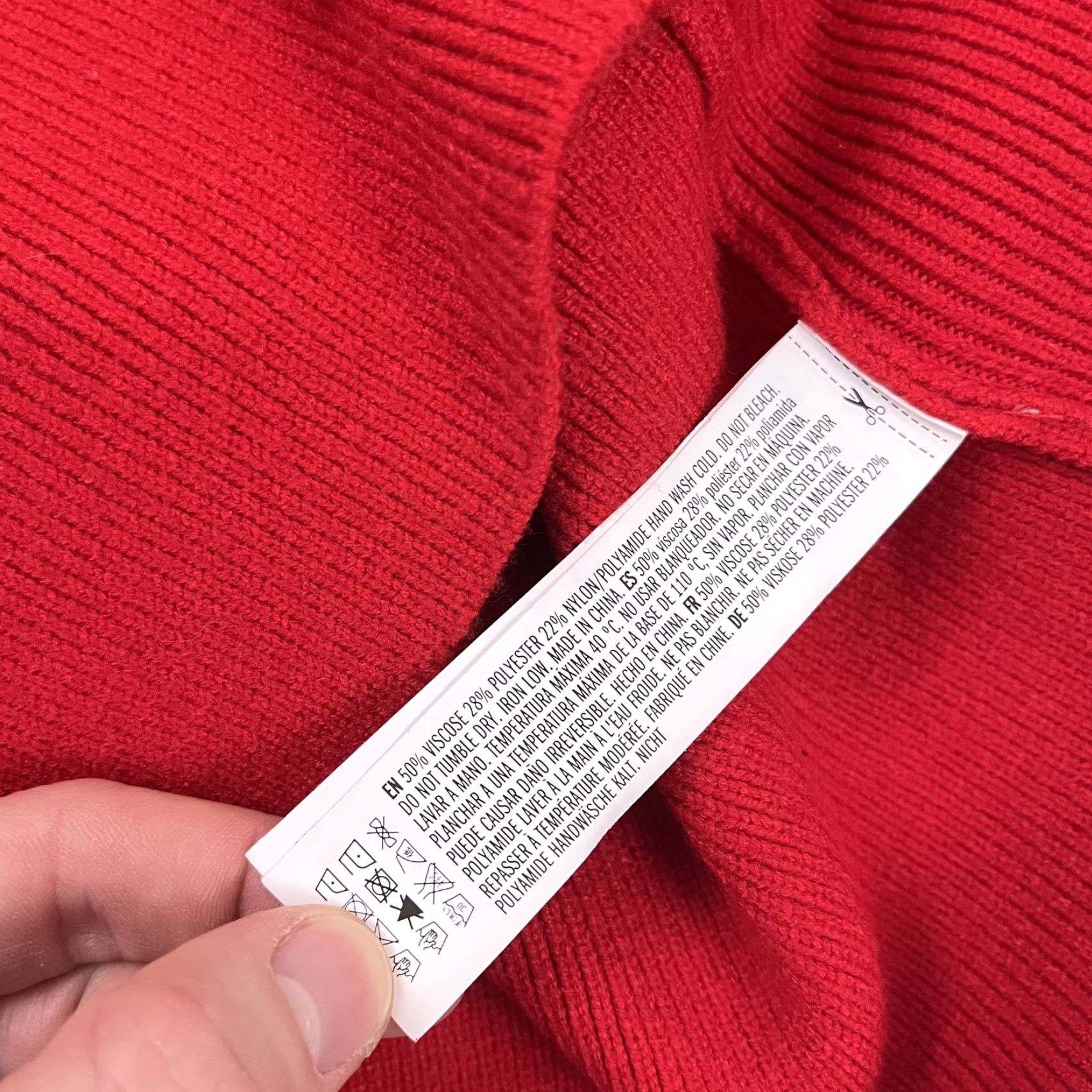 Vintage Hyacinth House Sweater Women Large Red Pink Turtleneck Remi Cocquette Size L / US 10 / IT 46 - 3 Thumbnail