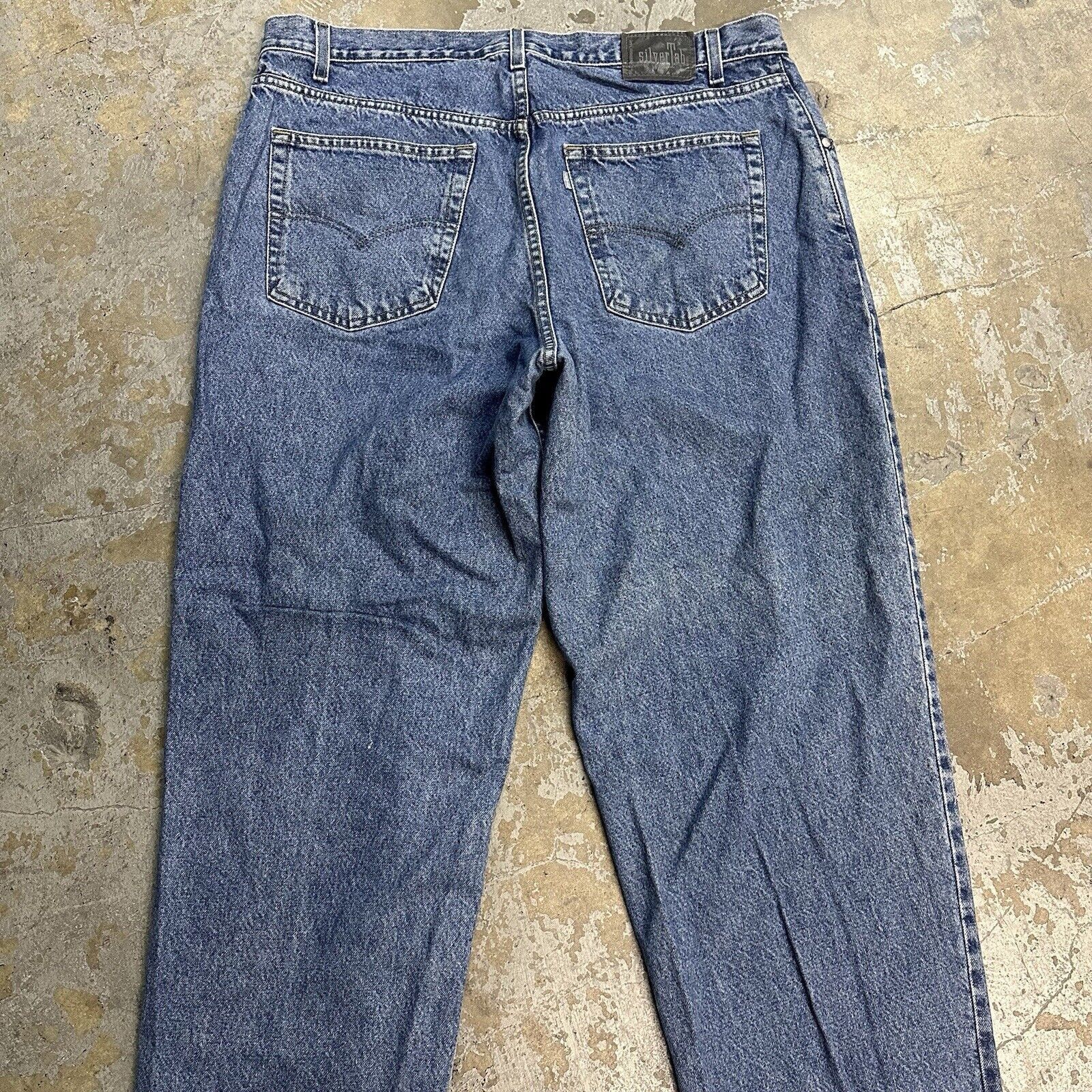 JNCO × Levi's × Vintage Vintage 90s Levi’s Silvertab Blue Baggy Denim Jeans 40x32 Size US 40 / EU 56 - 5 Thumbnail