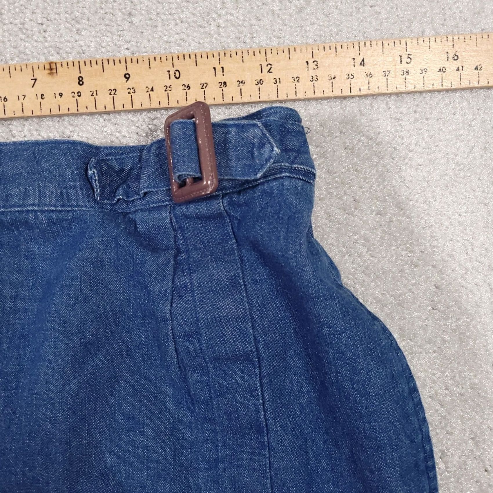 Talbots VINTAGE Talbots Skirt Womens 8 Blue Maxi A-Line Denim Prairie Cottage 90s Size 30" / US 8 / IT 44 - 4 Thumbnail