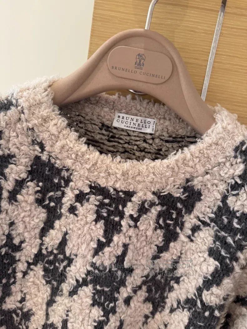 Brunello Cucinelli Brunello Cucinelli Cashmere Glitter Knit Top Size S / US 4 / IT 40 - 2 Thumbnail