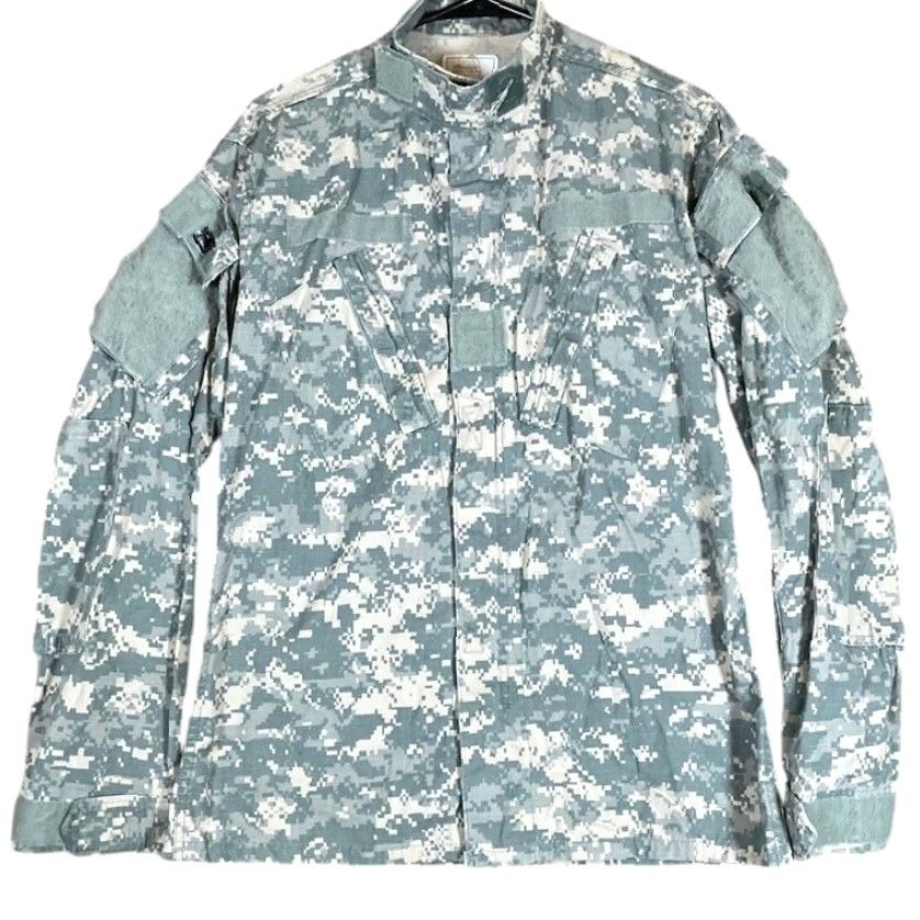 Vintage VINTAGE Army Coat Mens Jacket Camouflage Digicam Green Small Long Military Size US S / EU 44-46 / 1 - 2 Thumbnail