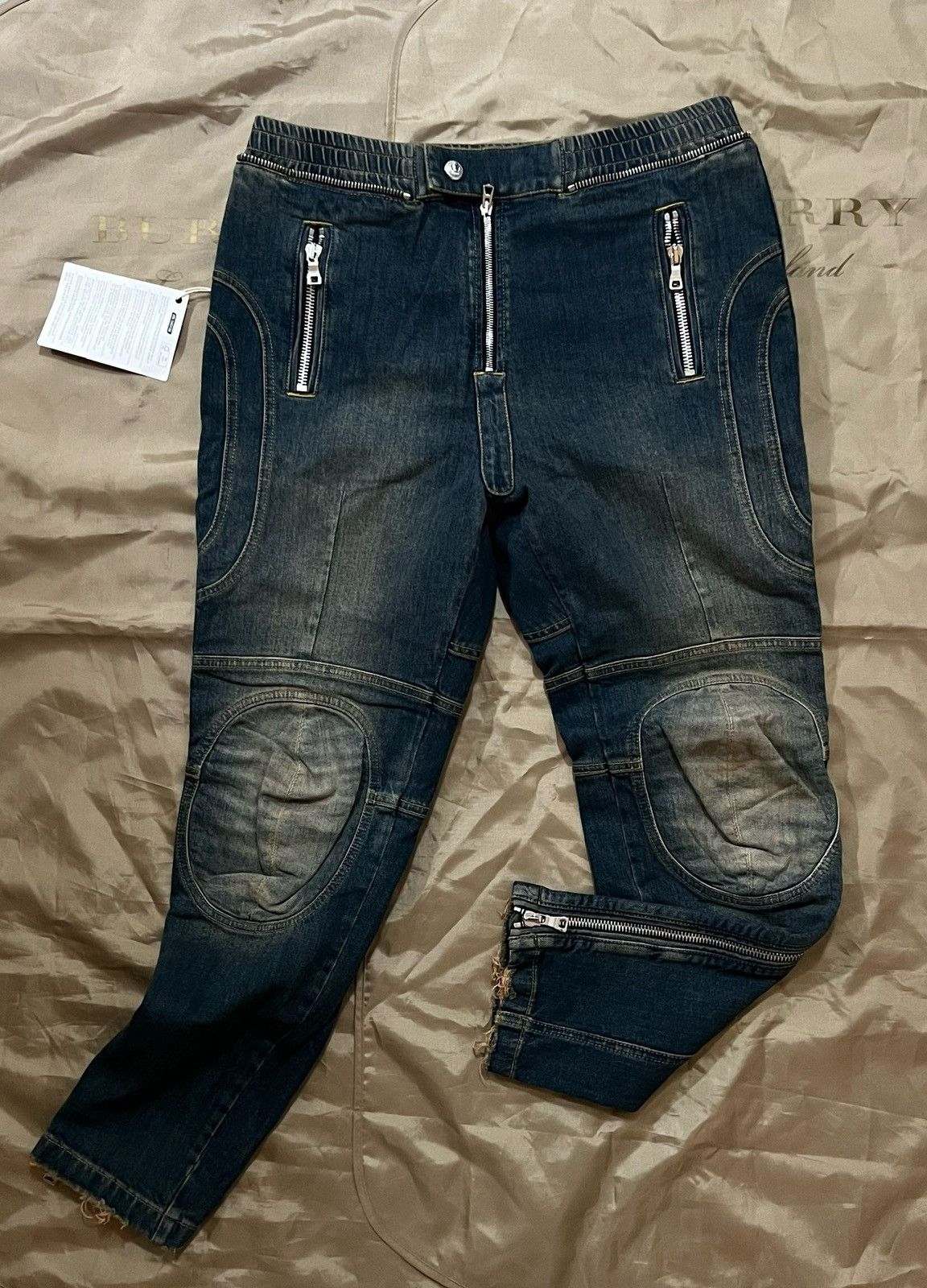 Balmain Balmain two-tone skinny jeans size 33 $2800 Size US 33 - 1 Thumbnail
