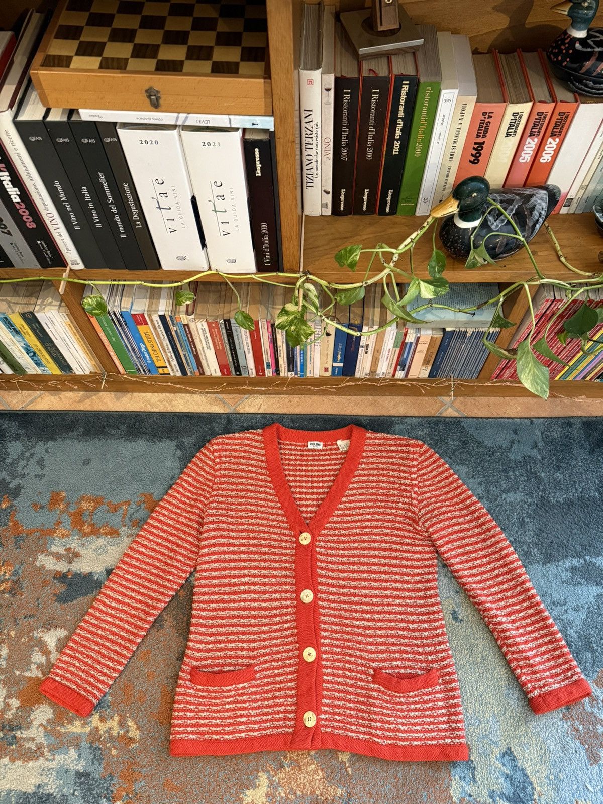 Celine Lana Wool Vintage Rare HandKnited Cardigan
