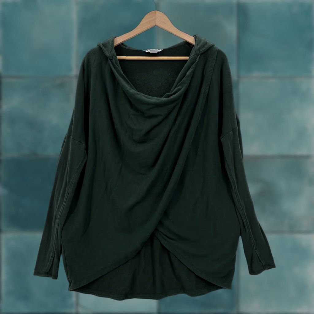 Athleta Athleta Green Wrap Hoodie Womens Small Fleece Cowl Neck Gym Purana Sweatshirt Regular Size S Size S / US 4 / IT 40 - 1 Thumbnail