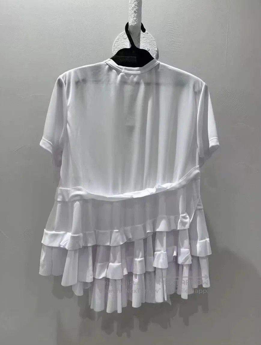 Comme des Garcons COMME des GARÇONS White Ruffled T-shirt Dress. Size US 38 / EU 54 - 9 Thumbnail