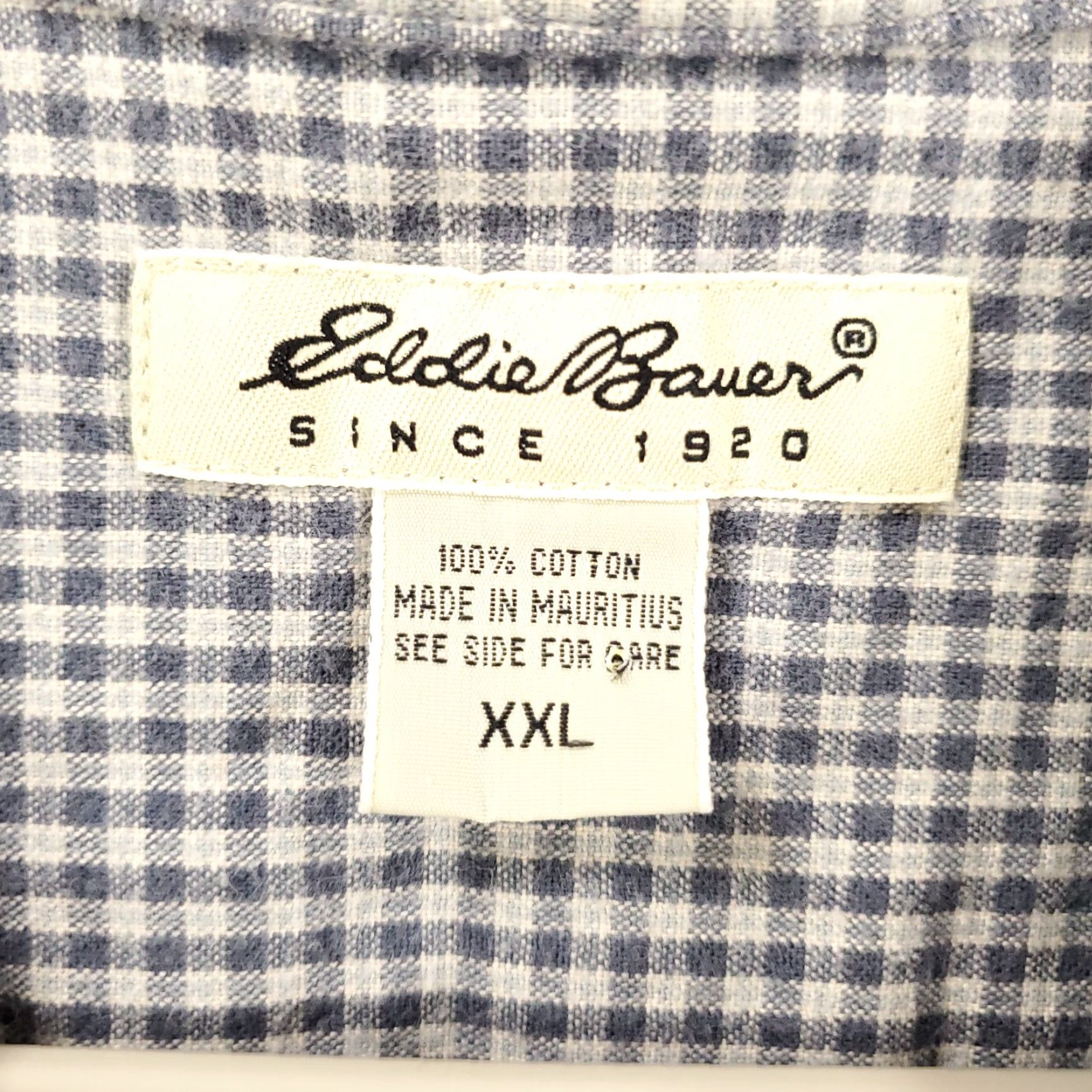 Eddie Bauer Eddie Bauer Womens Jacket 2XL Gingham Blue White Shirt Shacket Check Full Zip Size XXL / US 16-18 / IT 52-54 - 5 Thumbnail